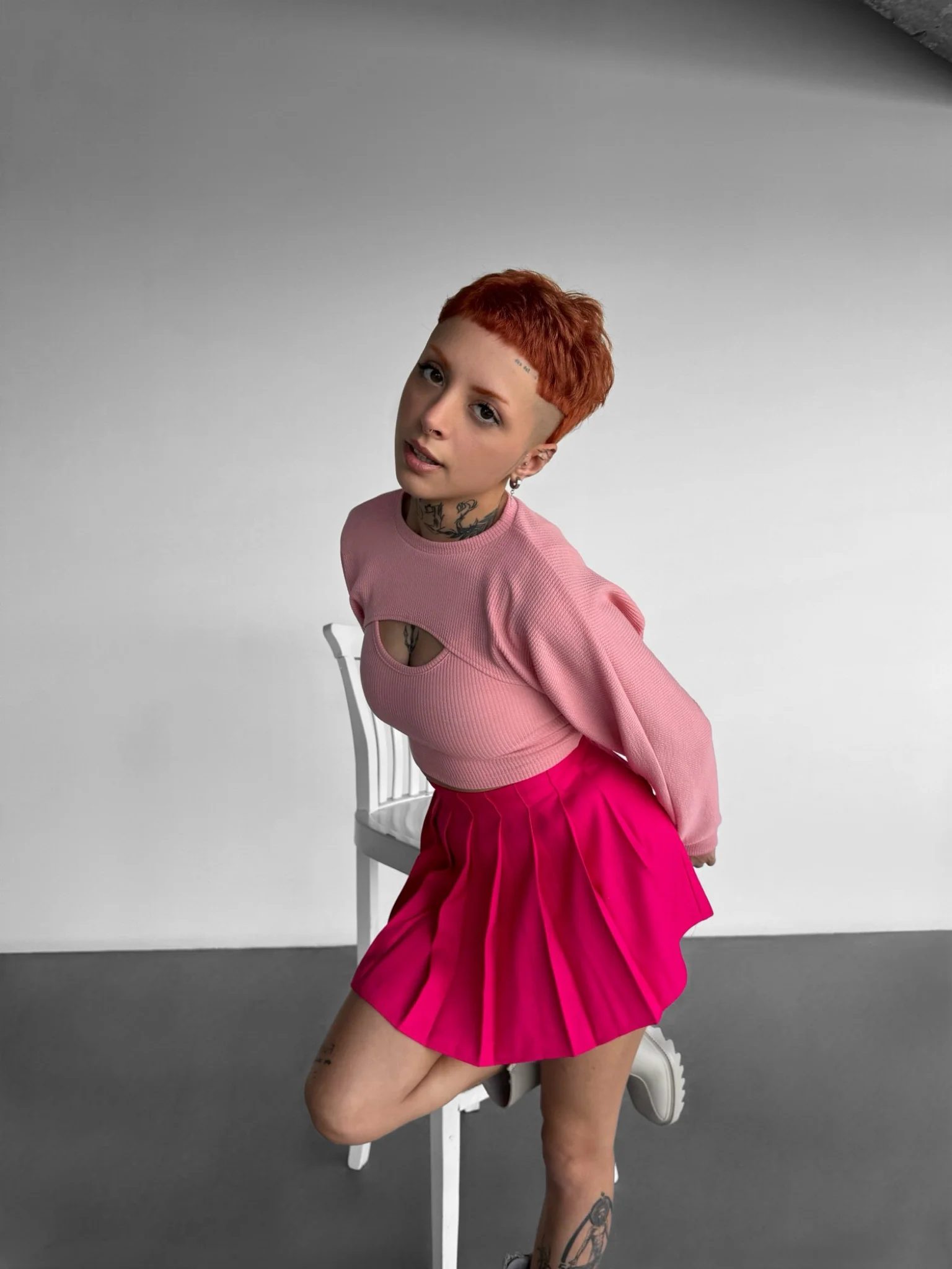 2 Parts Sport Top - Pouder Pink - Image 4