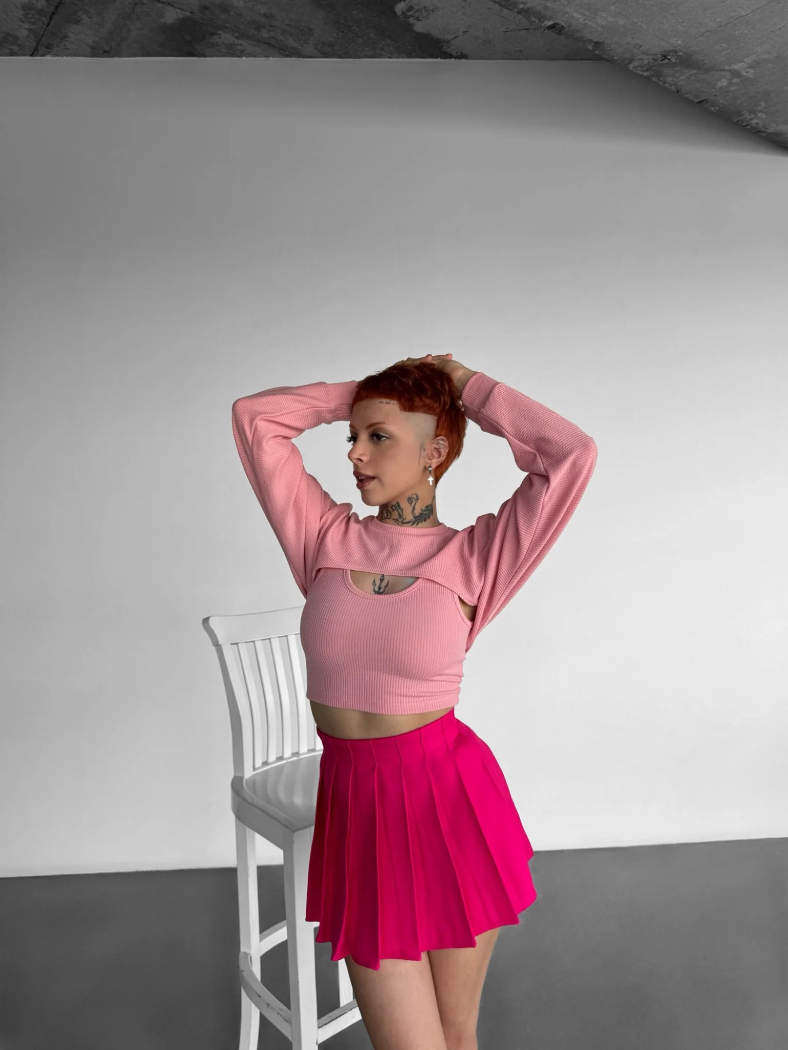 2 Parts Sport Top - Pouder Pink - Image 6