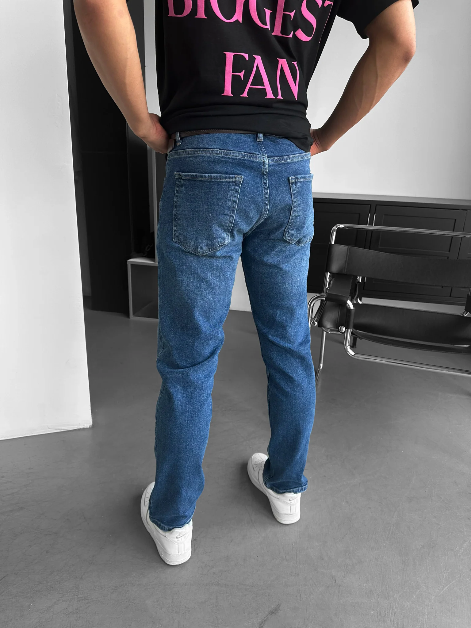 Baggy Fit Jeans - Dark Blue - Image 3