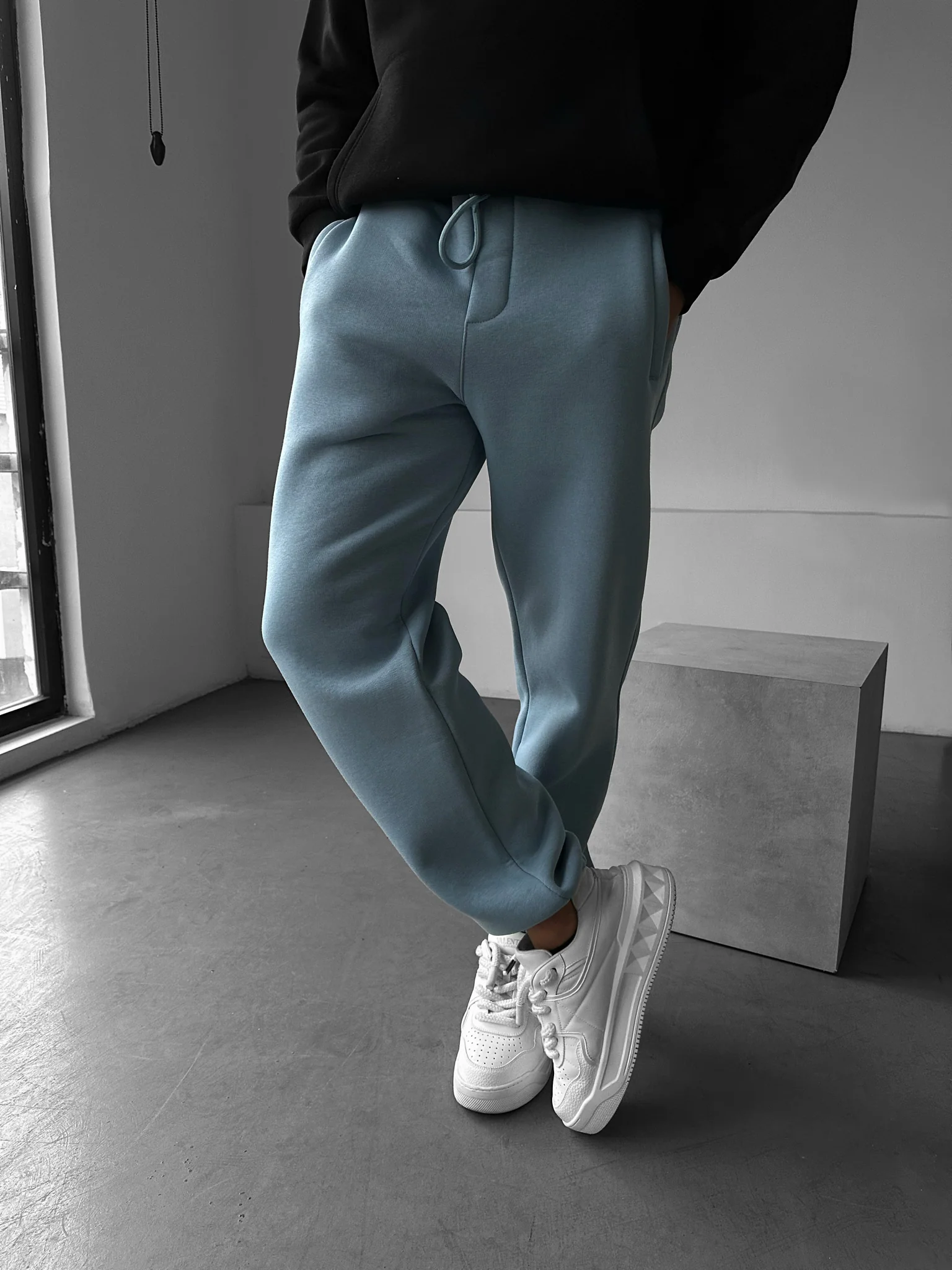 Basic Jogger - Faded Denim - Image 2