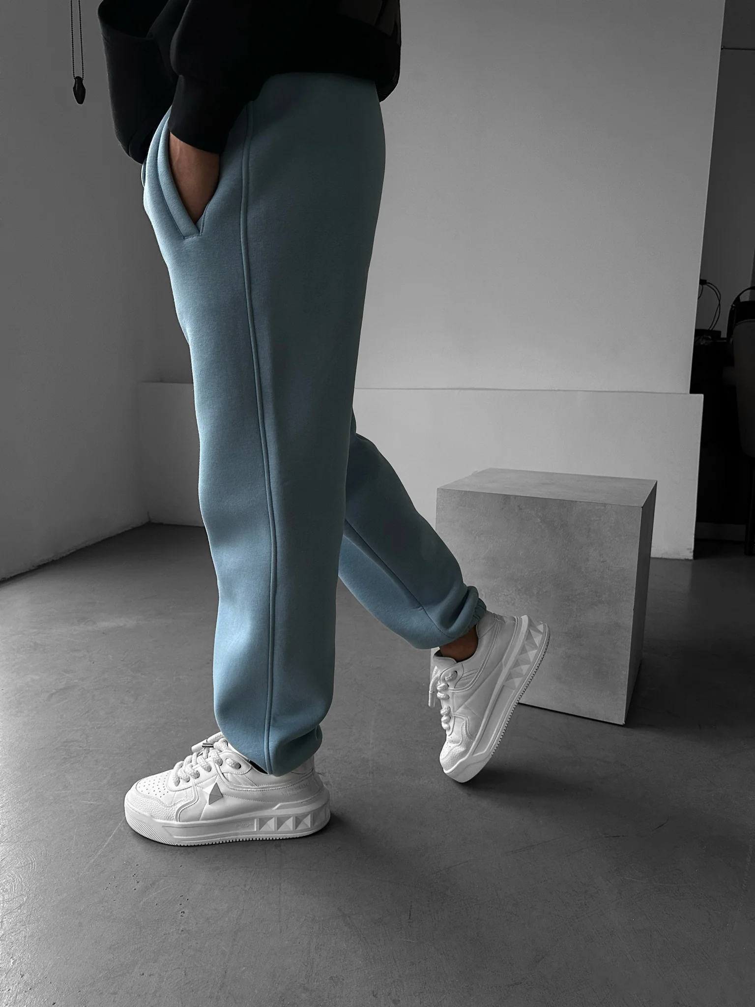 Basic Jogger - Faded Denim - Image 4