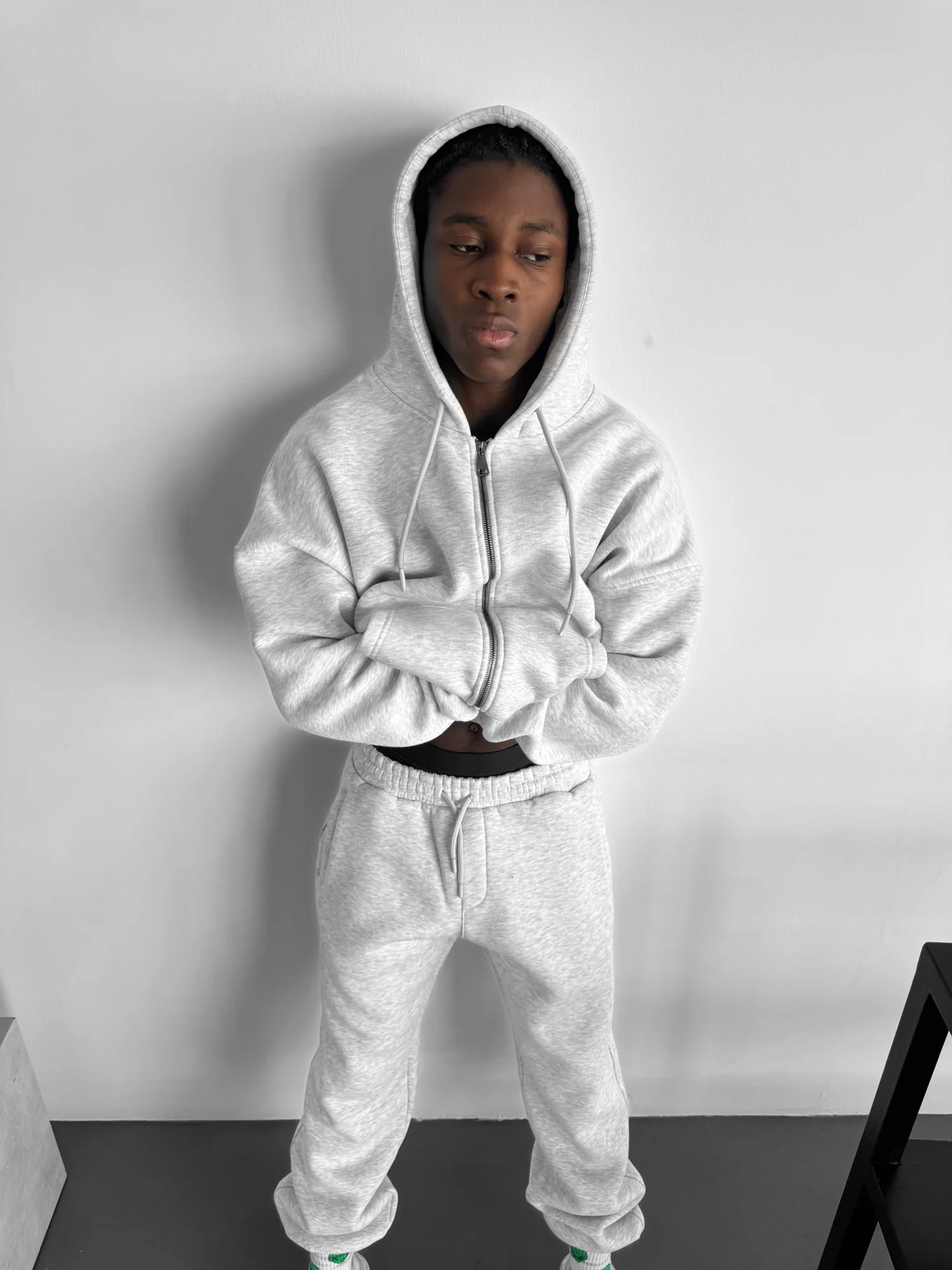 Basic Jogger - Light Grey Melange - Image 2