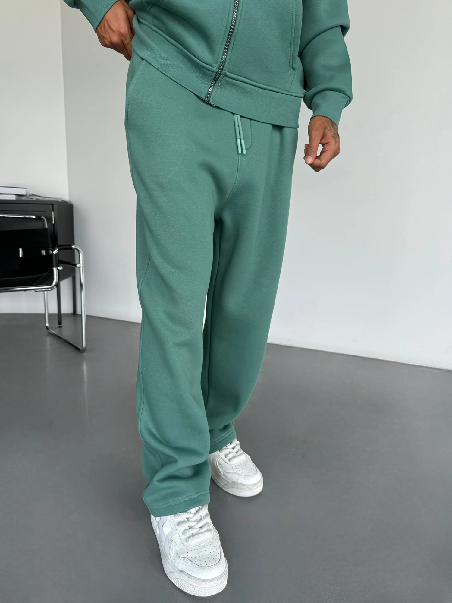 Basic Trousers - Faded Green - Image 2