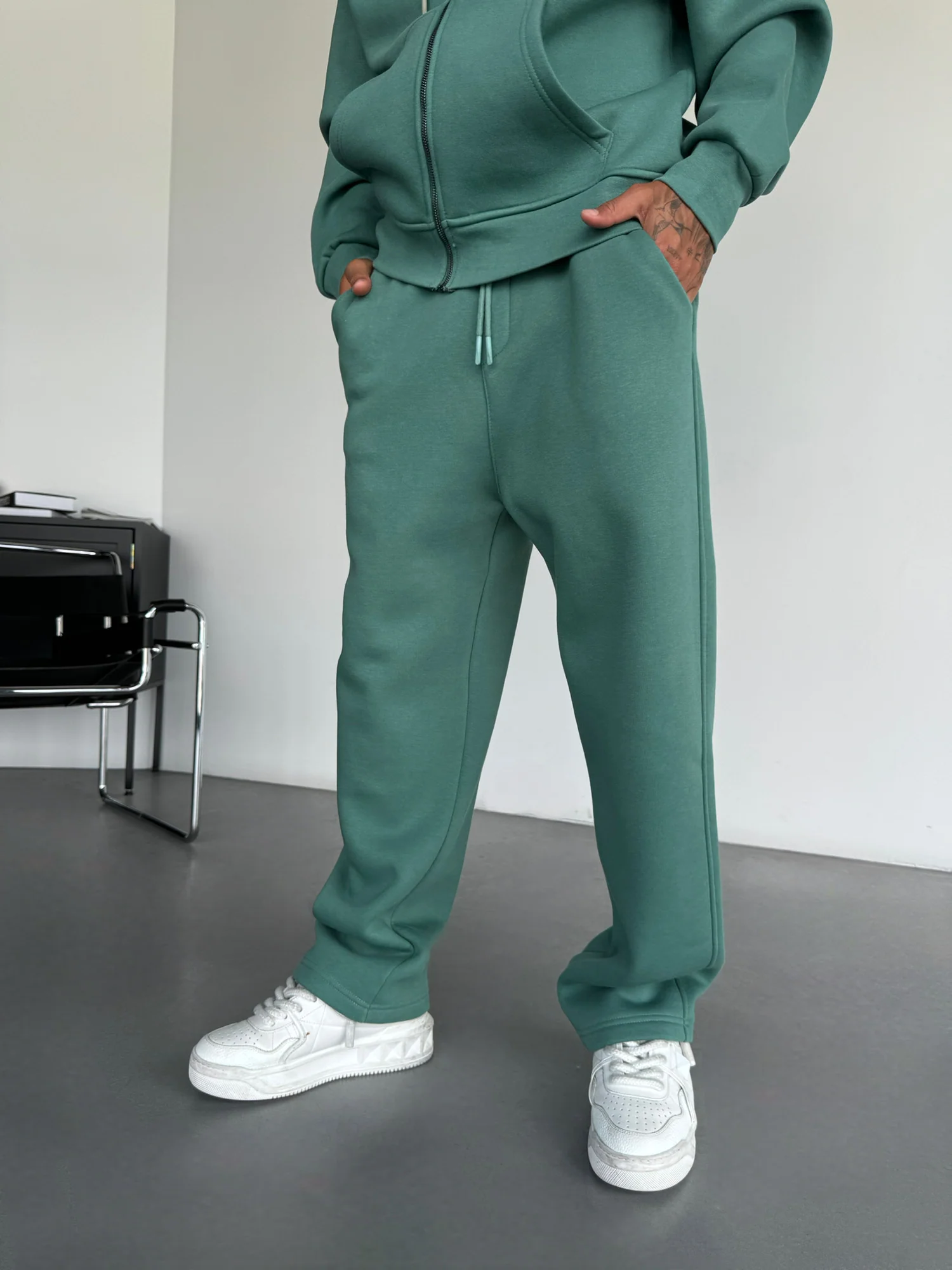 Basic Trousers - Faded Green - Image 3