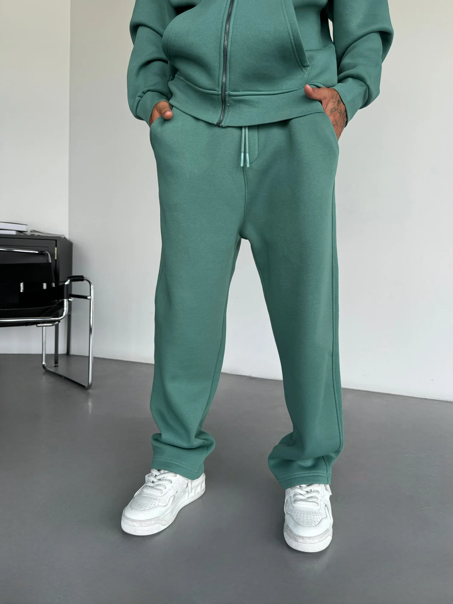 Basic Trousers - Faded Green - Image 4