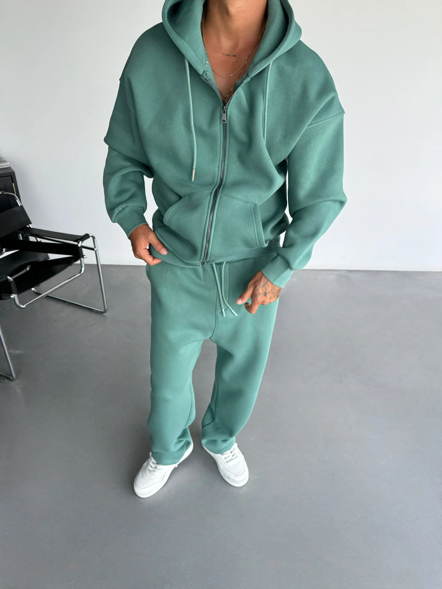 Basic Trousers - Faded Green - Image 5