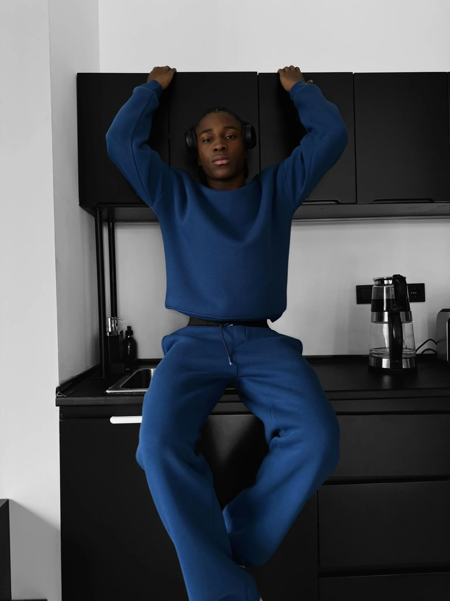 Basic Trousers - Navy Poeny - Image 3