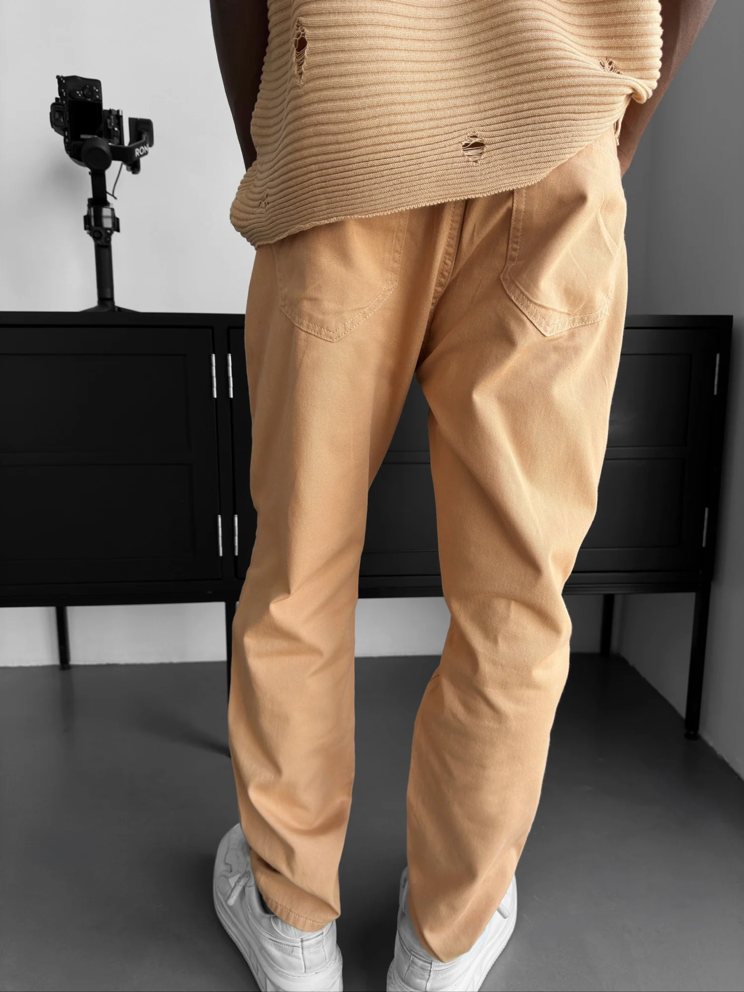 Boyfriend Jeans - Camel - Image 3