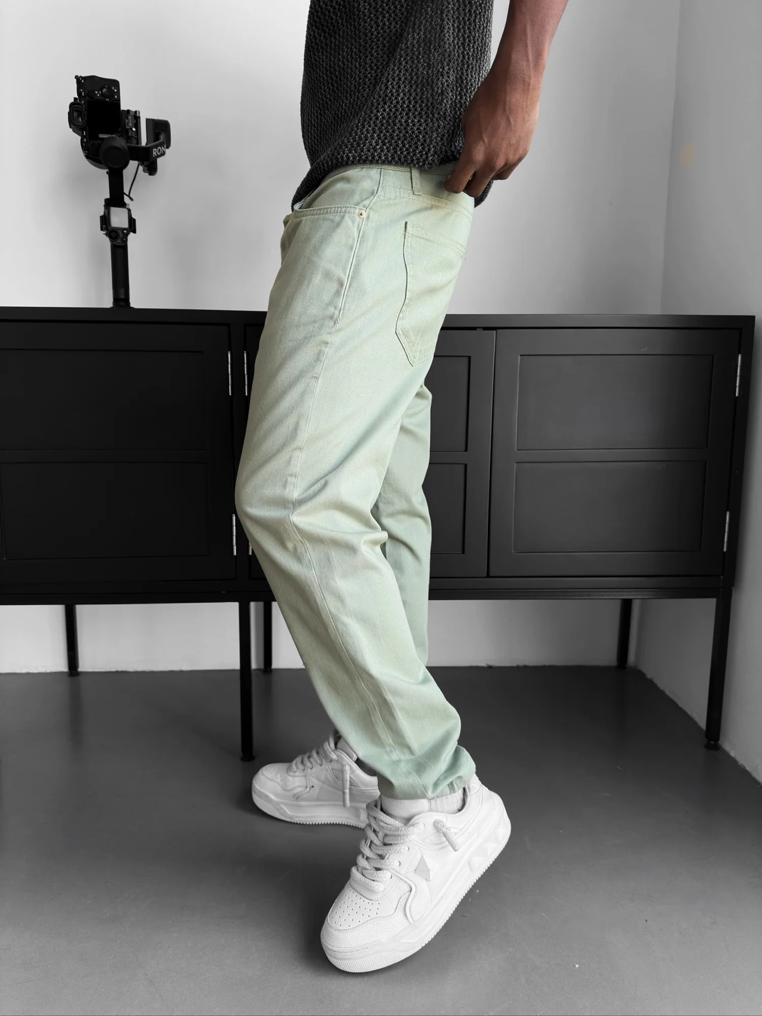 Boyfriend Jeans - Mint - Image 2