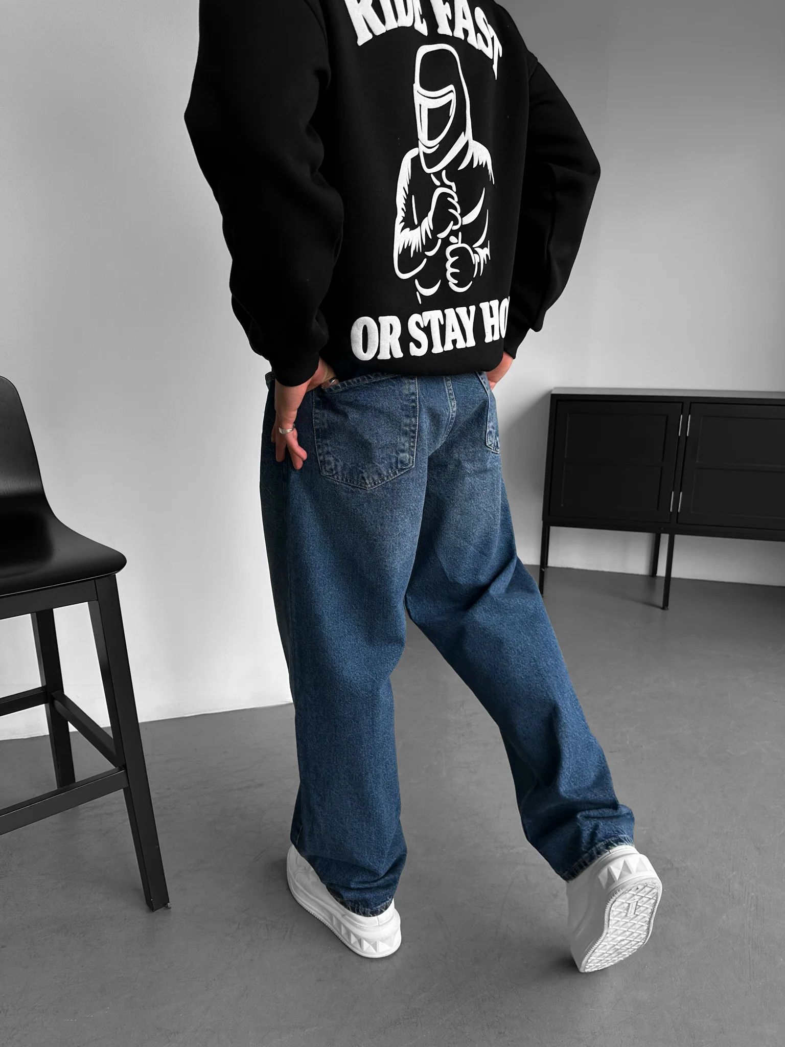 Front Line Baggy Jeans - Blue - Image 3