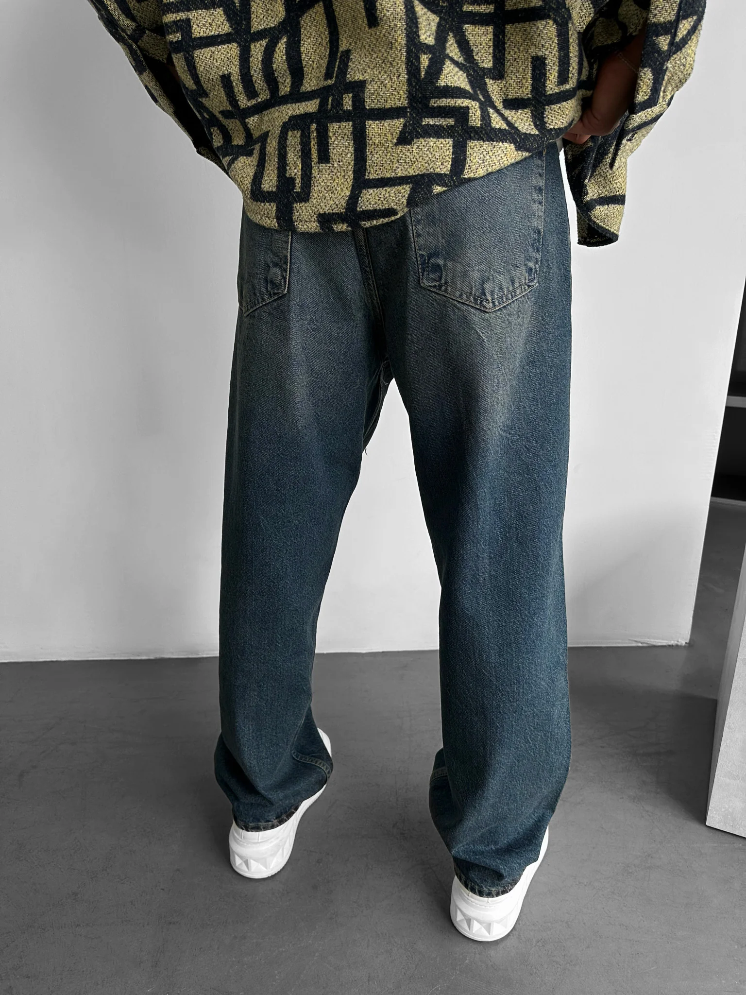 Front Line Baggy Jeans - Dark Blue - Image 2
