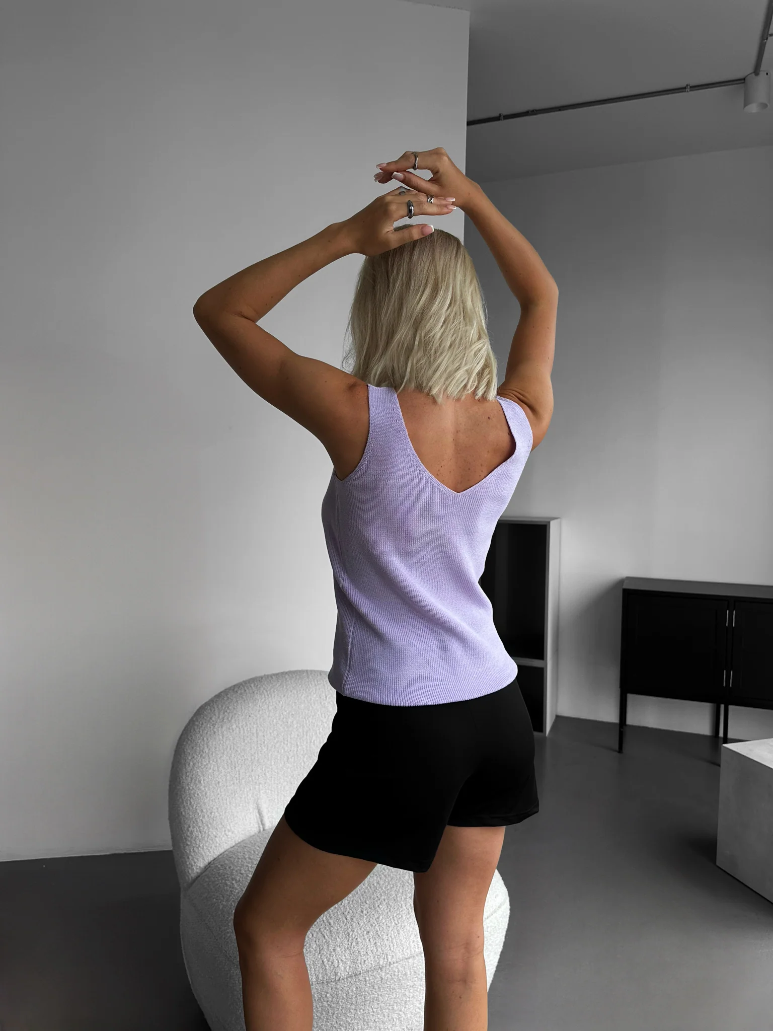 Knit Crop Top - Lilac - Image 4