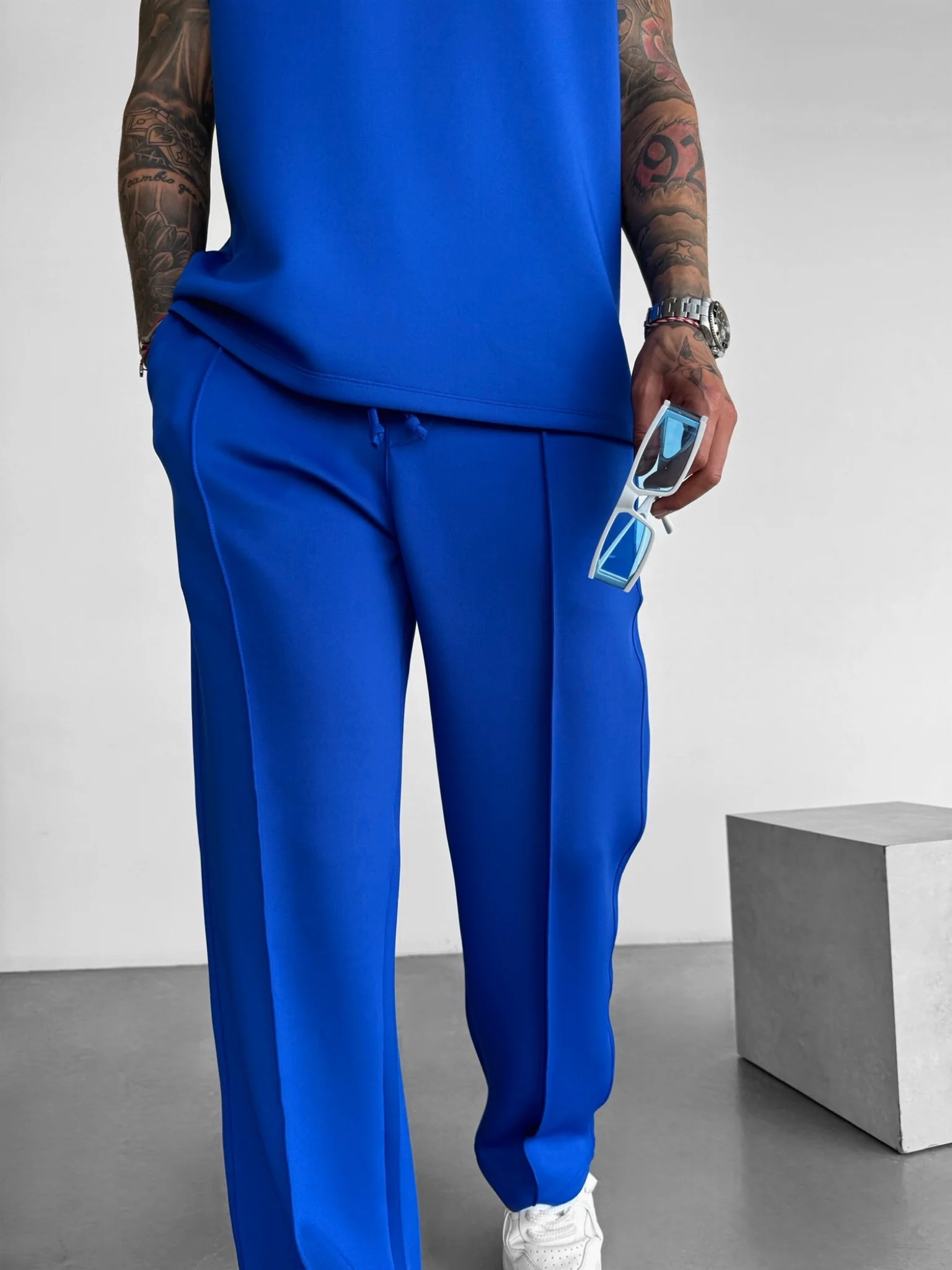Loose Fit Diver Fabric Trousers - Saks - Image 2