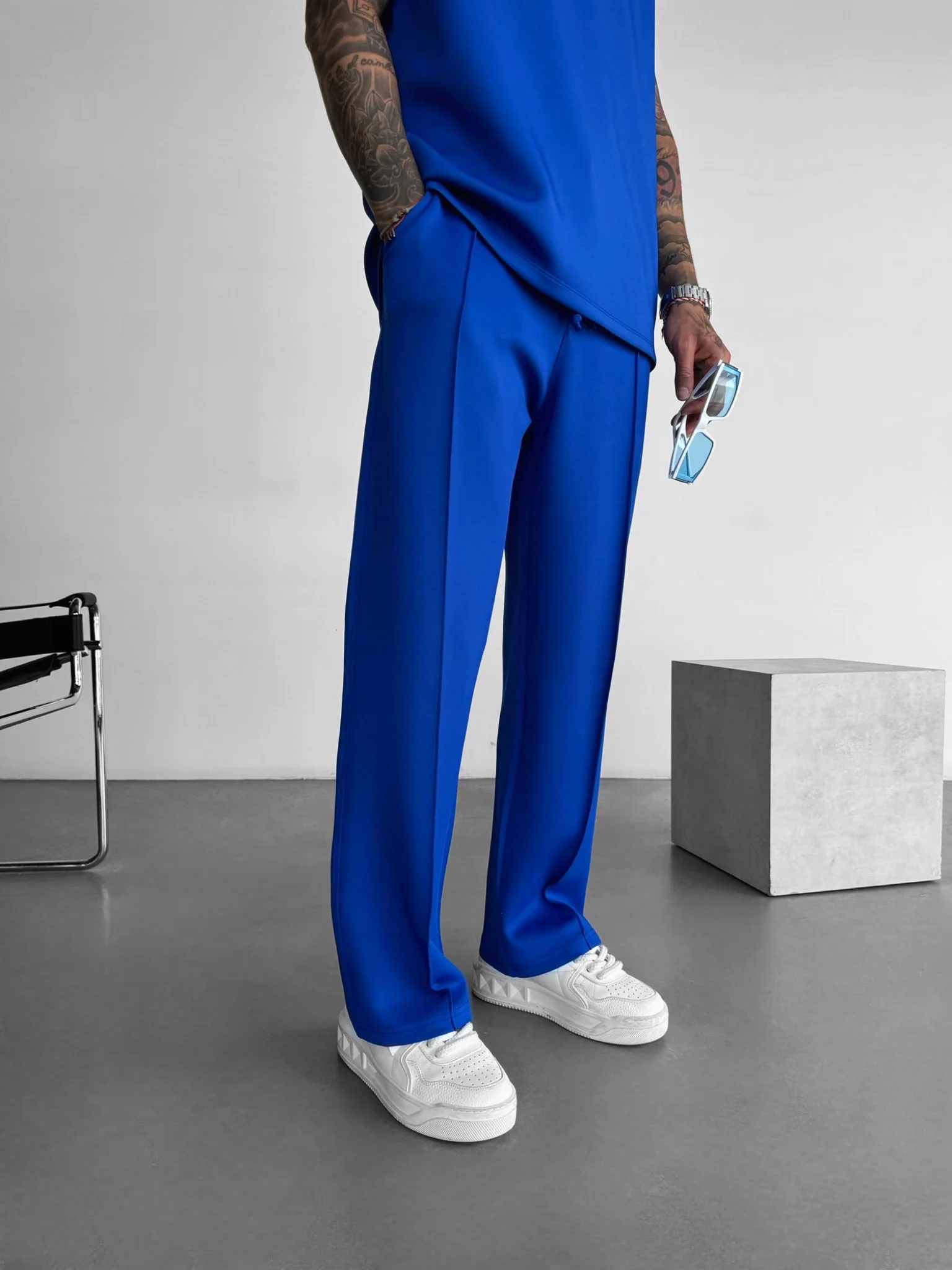 Loose Fit Diver Fabric Trousers - Saks - Image 3