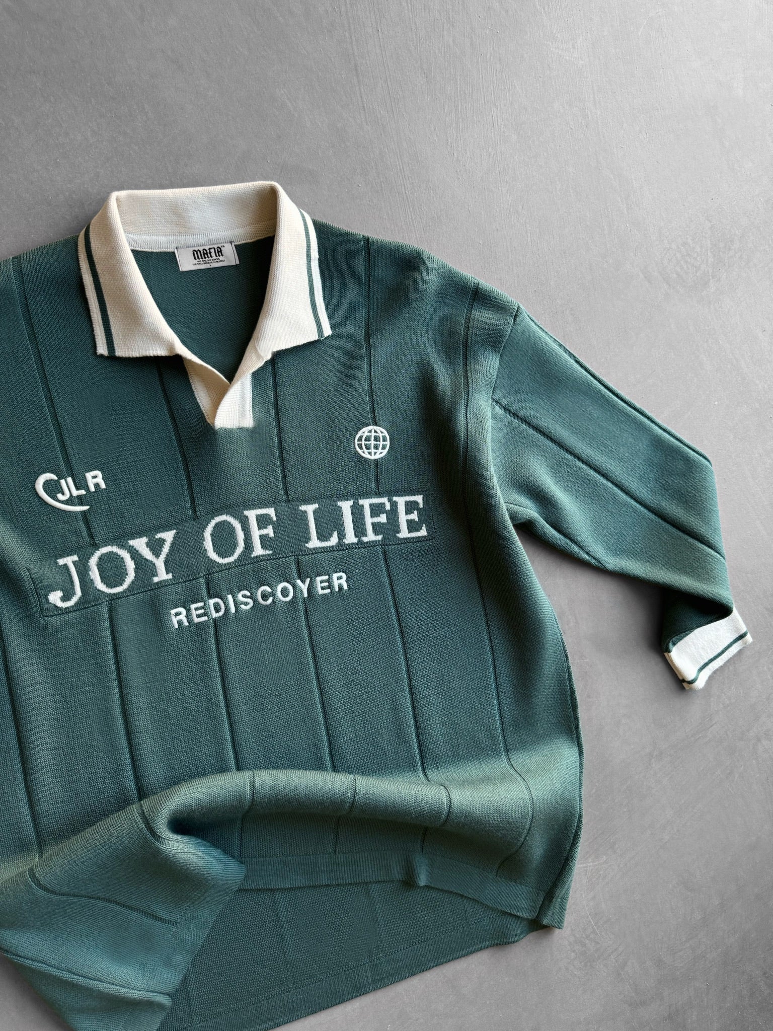 Loose Fit JLR Polo Sweater - Petrol - Image 2