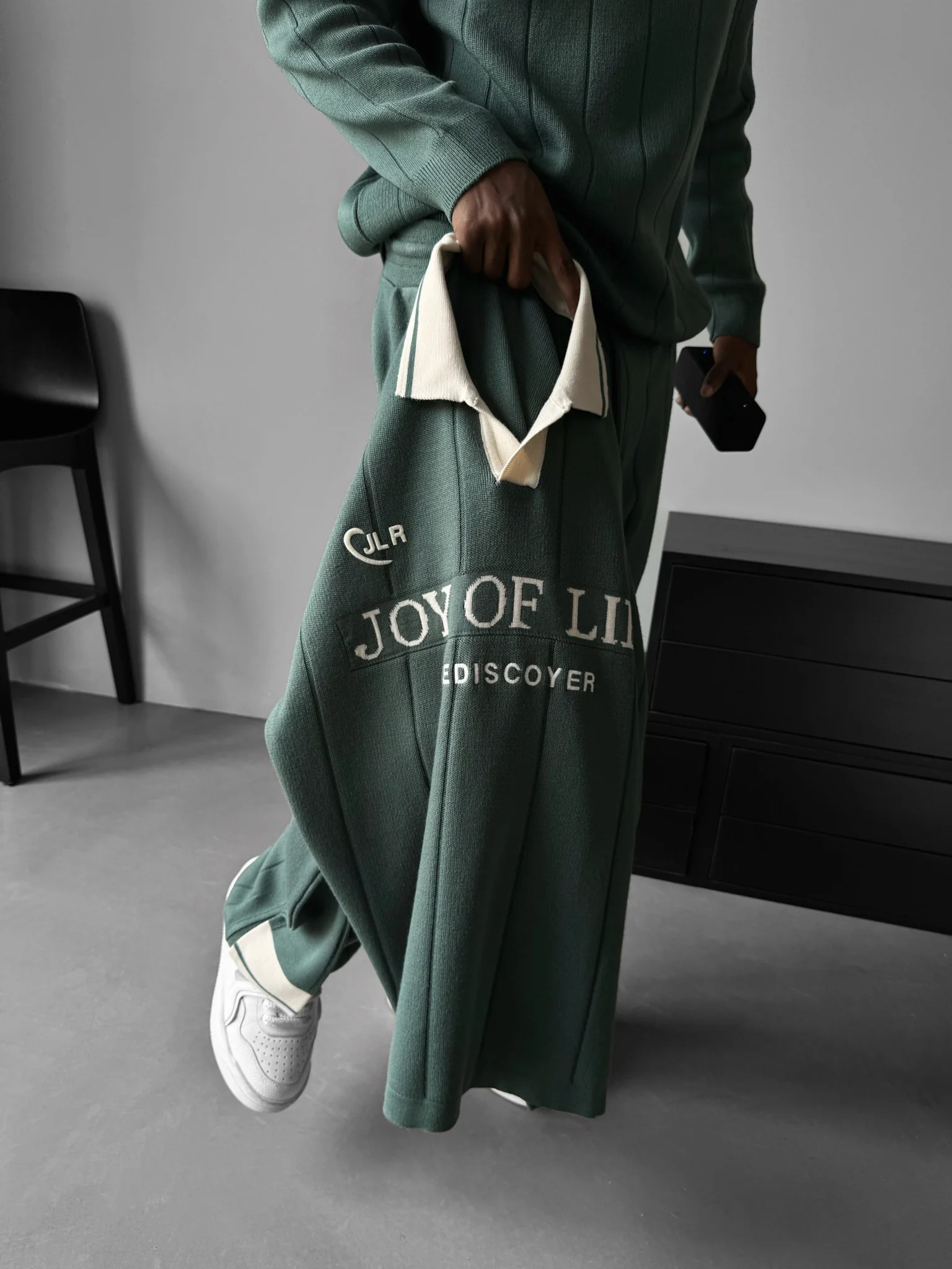 Loose Fit JLR Polo Sweater - Petrol - Image 5