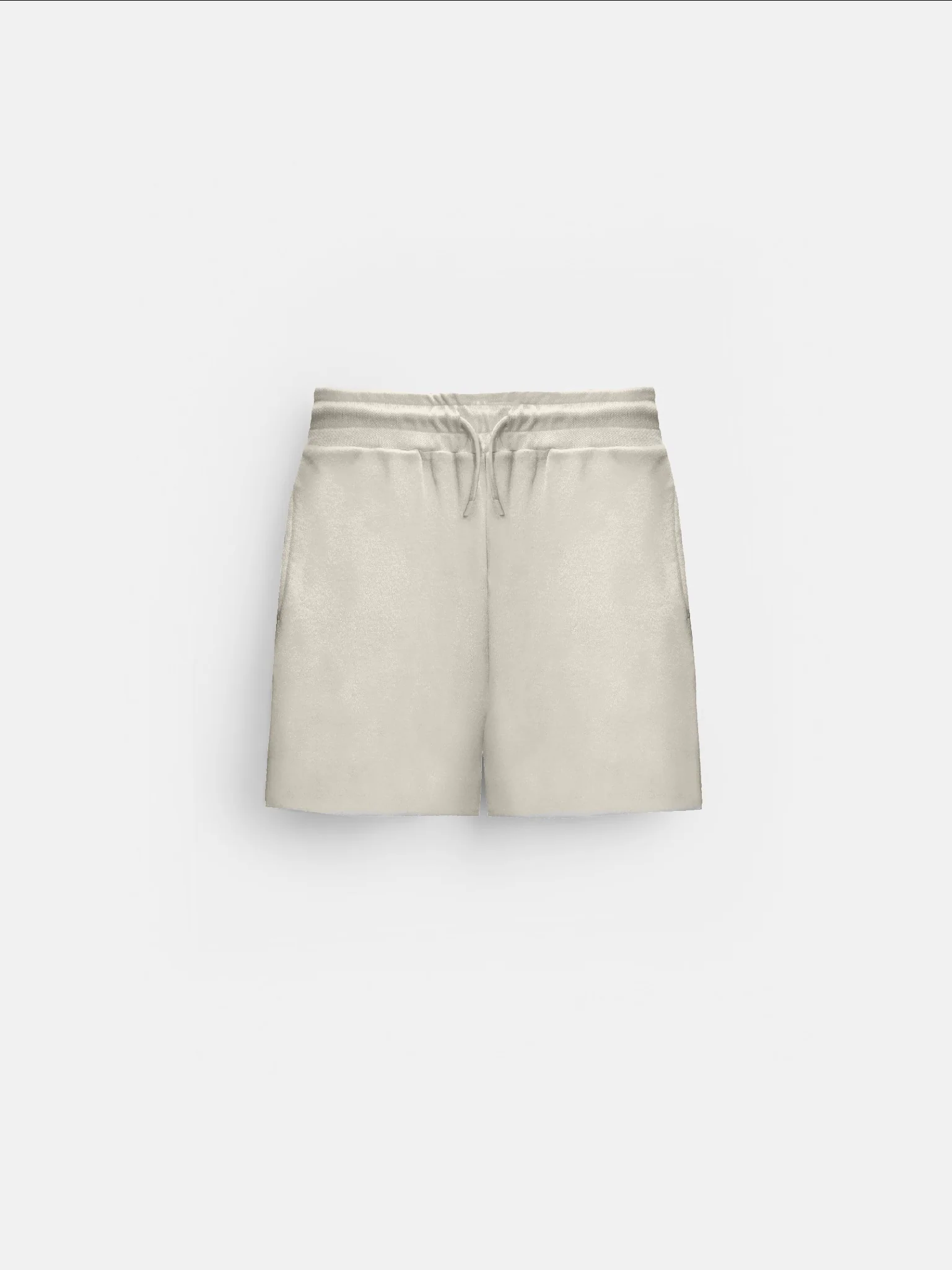 Loose Fit Knit Shorts - Cremé - Image 2