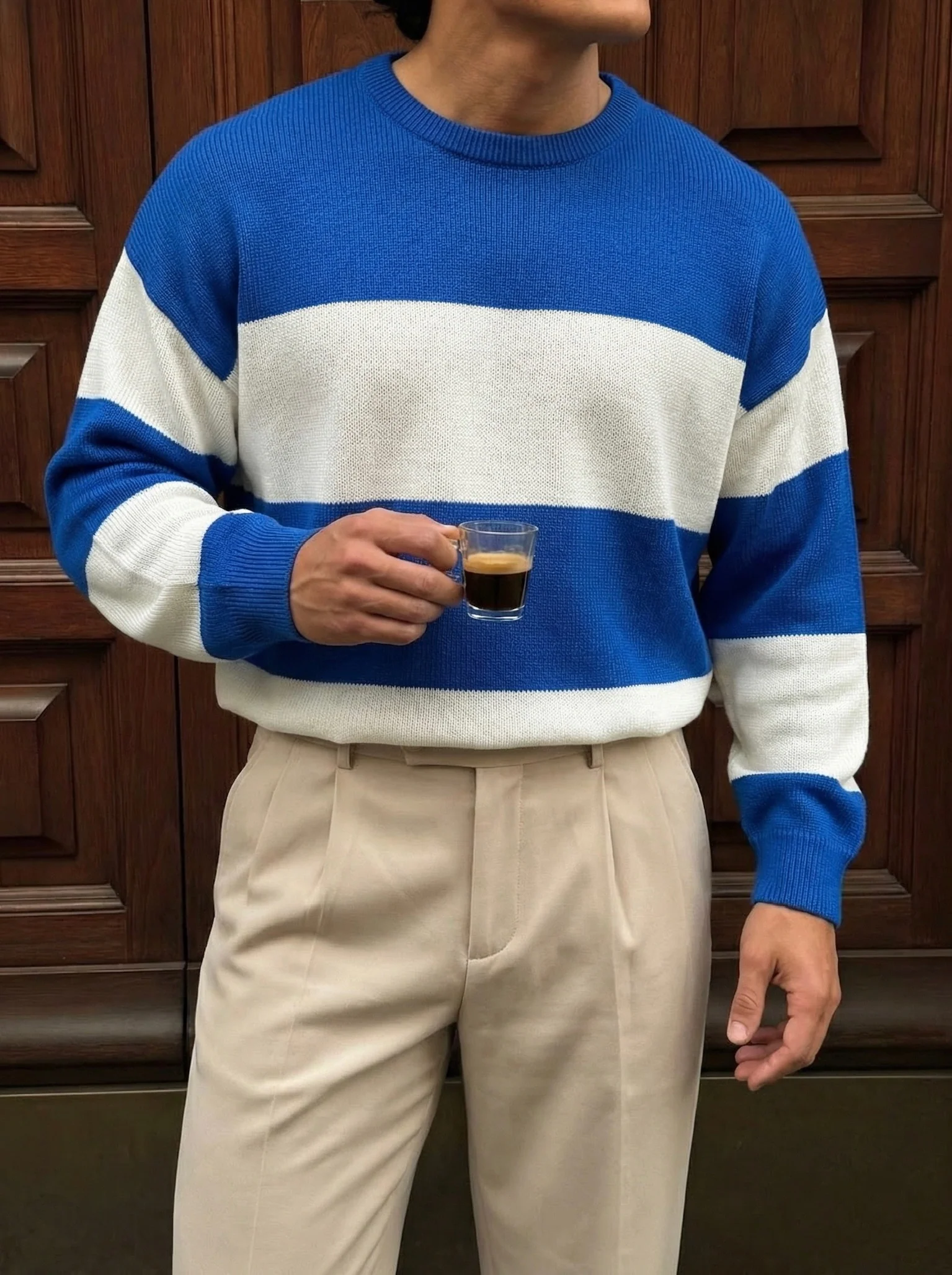 Loose Fit Strip Knit Sweater - Saks