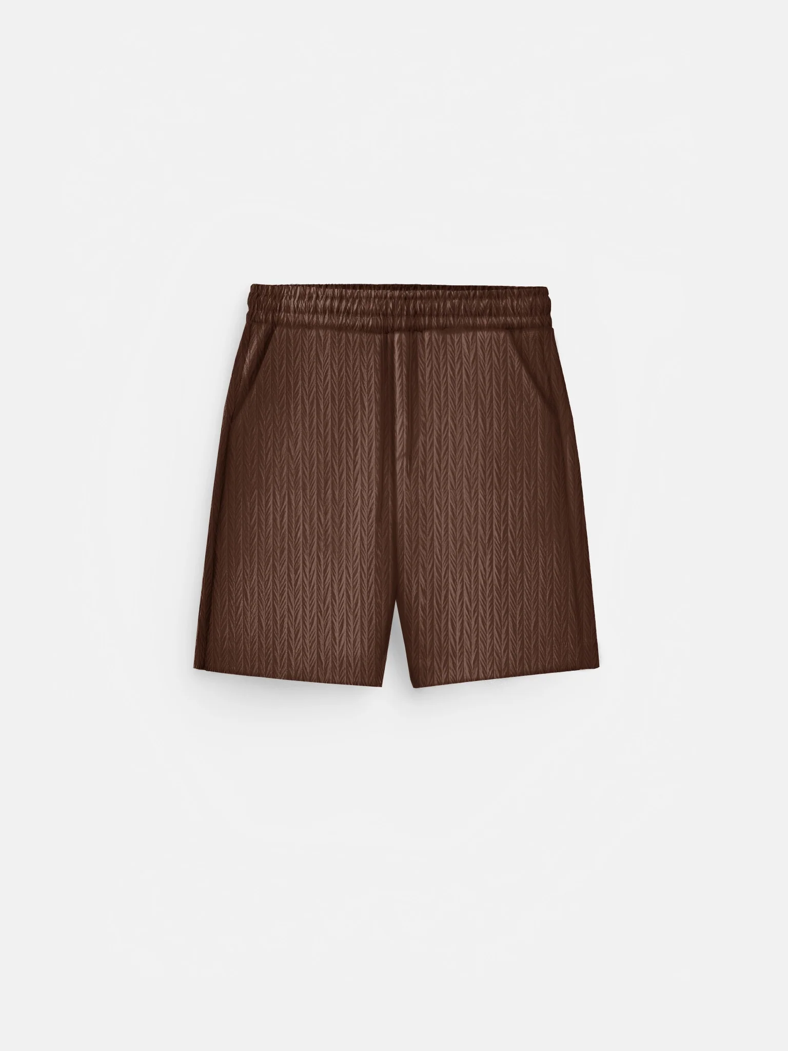 Loose Fit Structured Shorts - Cappucino - Image 3