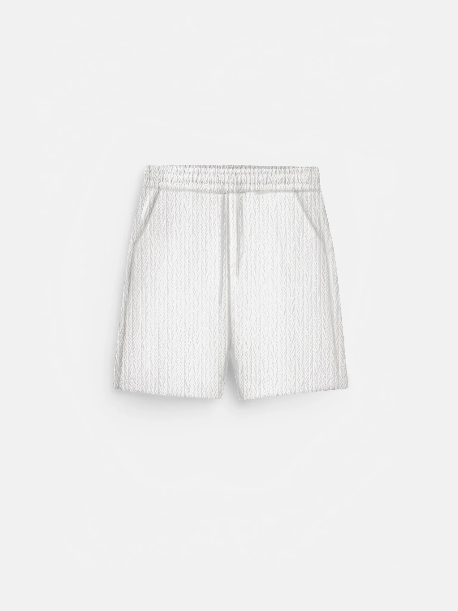 Loose Fit Structured Shorts - Ecru - Image 4