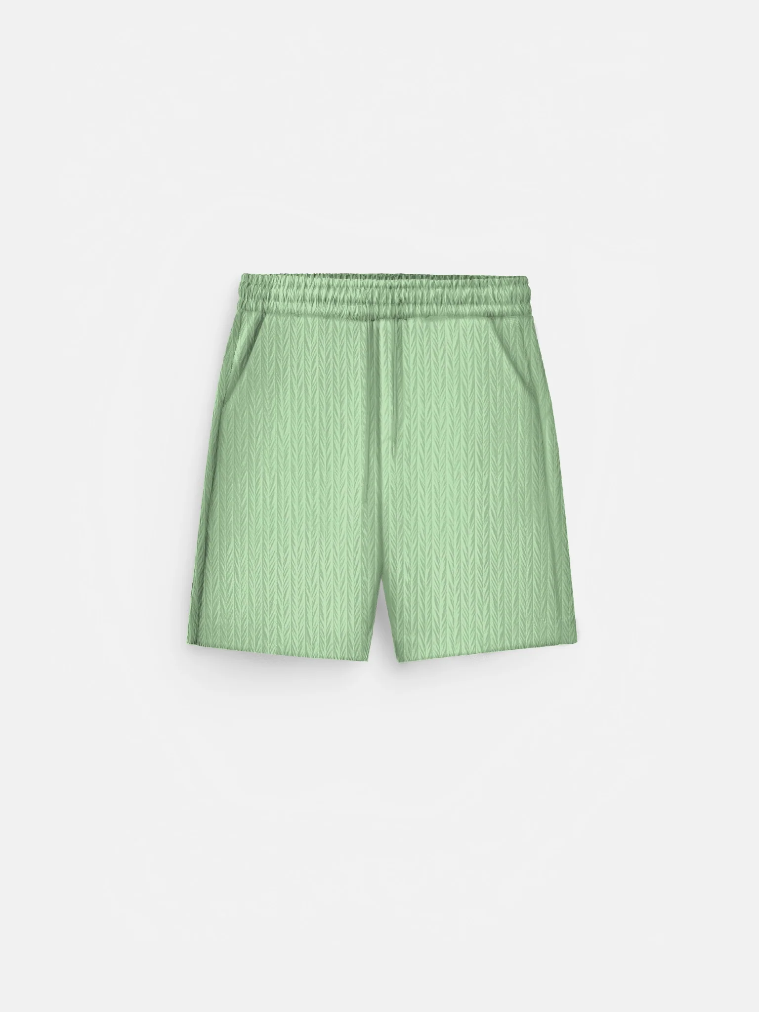Loose Fit Structured Shorts - Quiet Green - Image 5