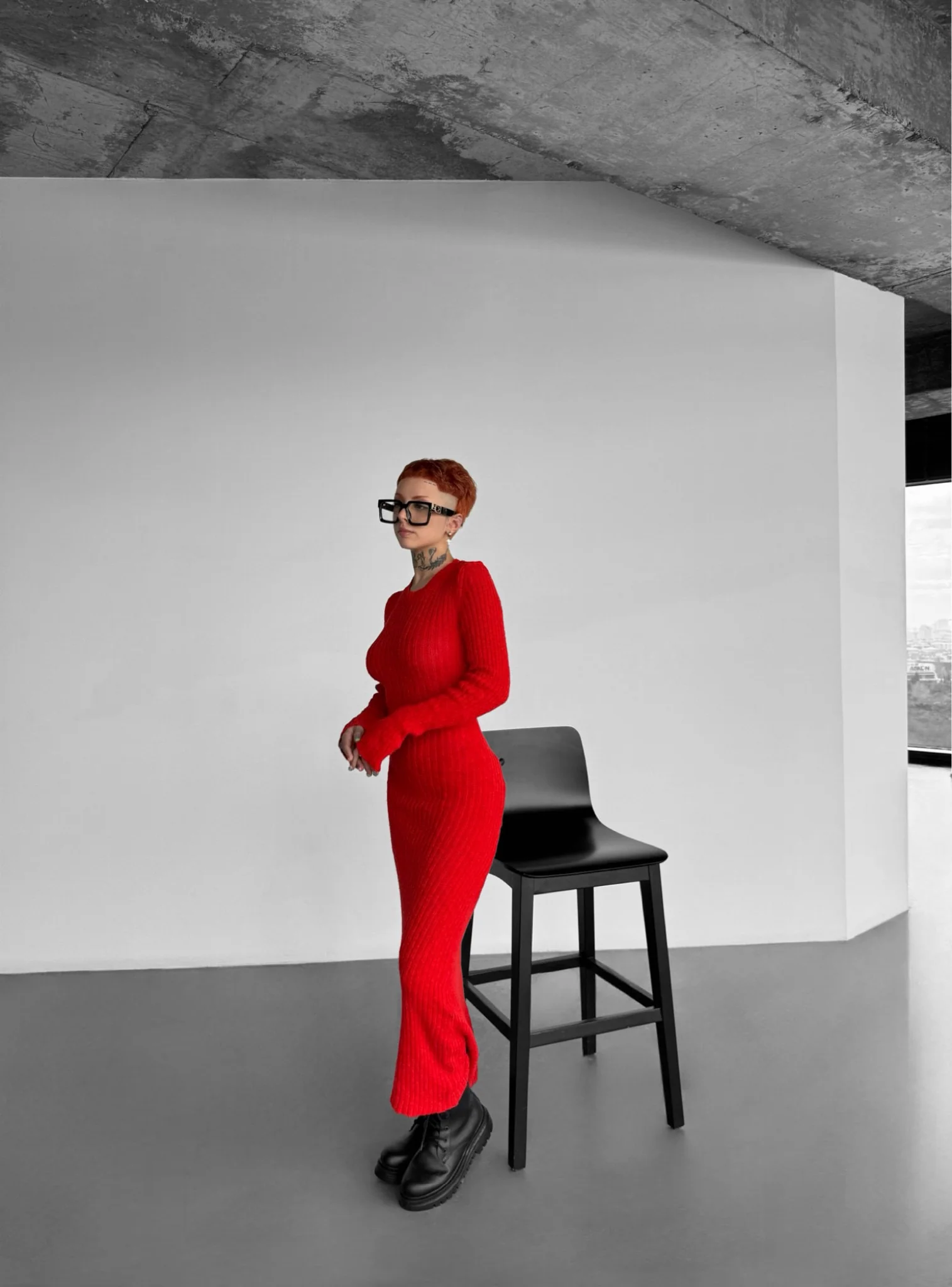 Maxi Knit Dress - Red - Image 7