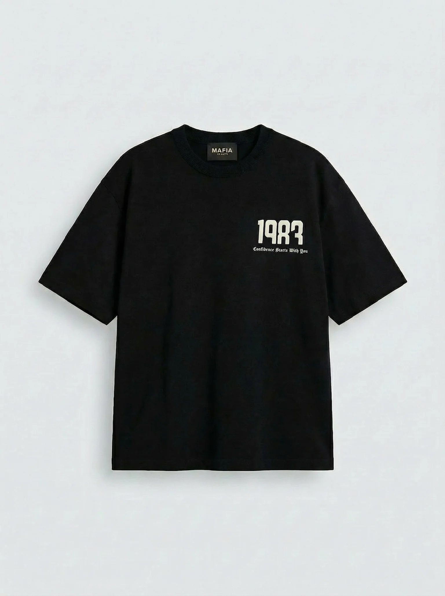 Oversize 1983 T-shirt - Black - Image 2