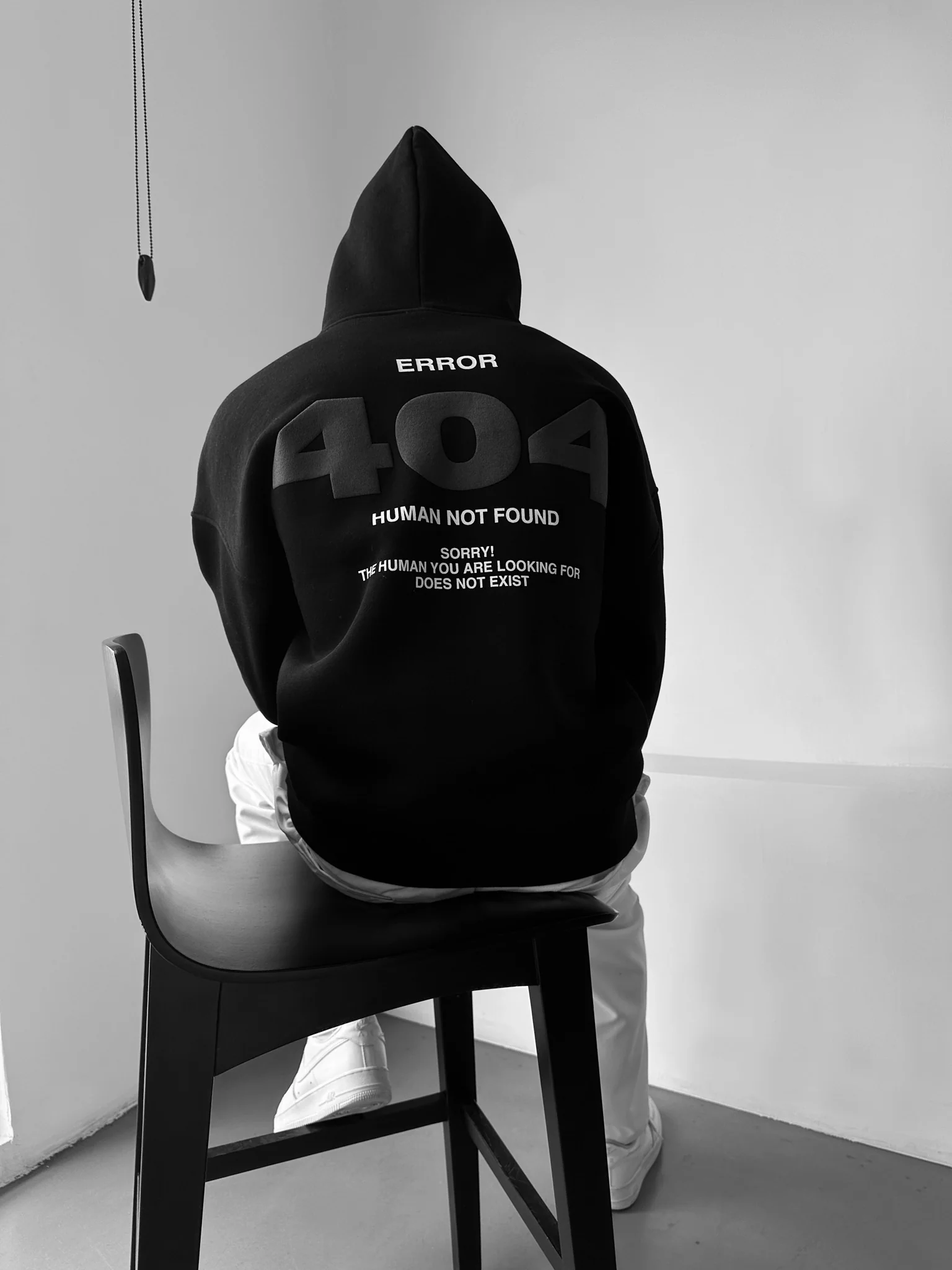 Oversize 404 Hoodie - Black - Image 2