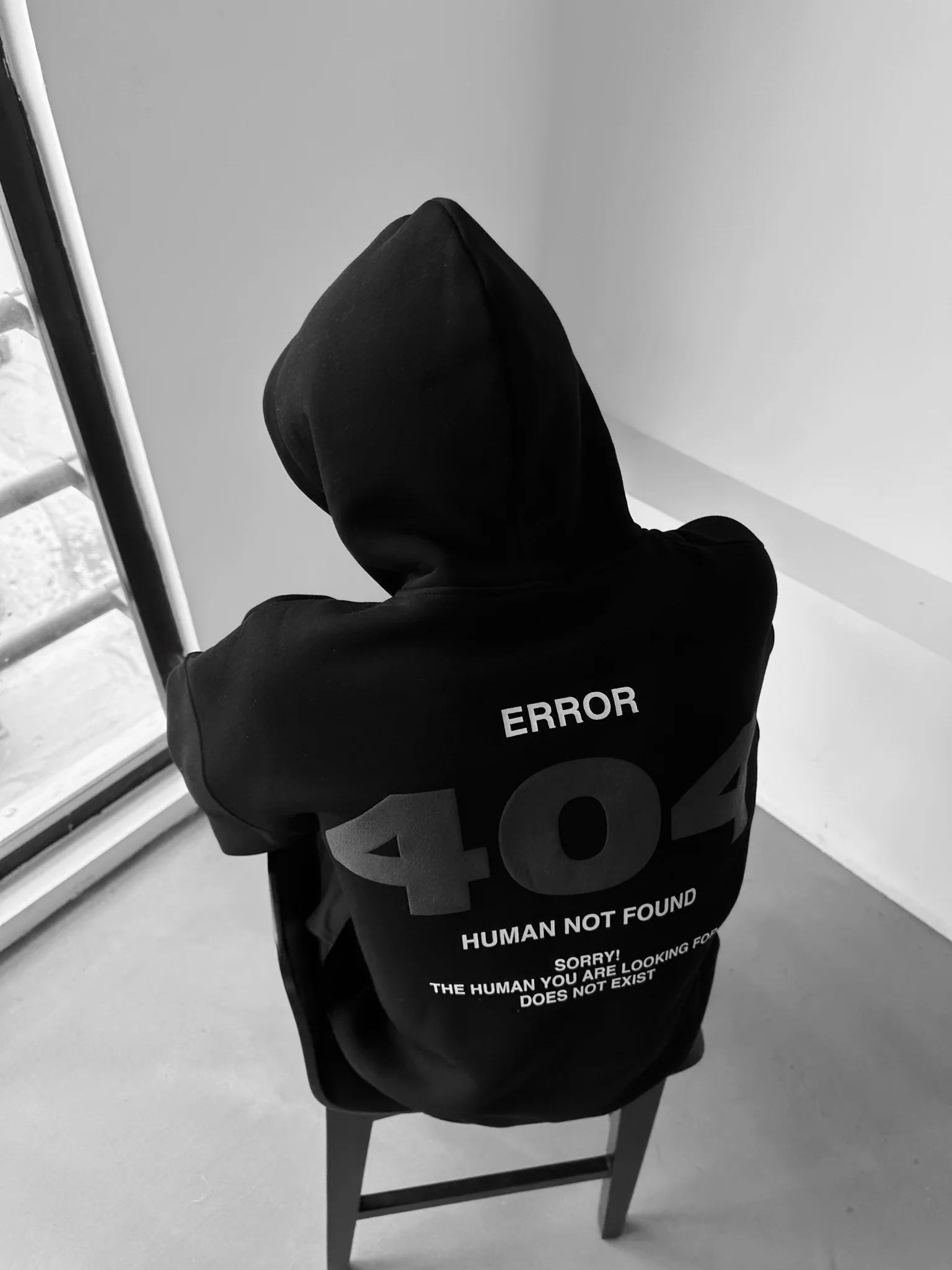 Oversize 404 Hoodie - Black - Image 7