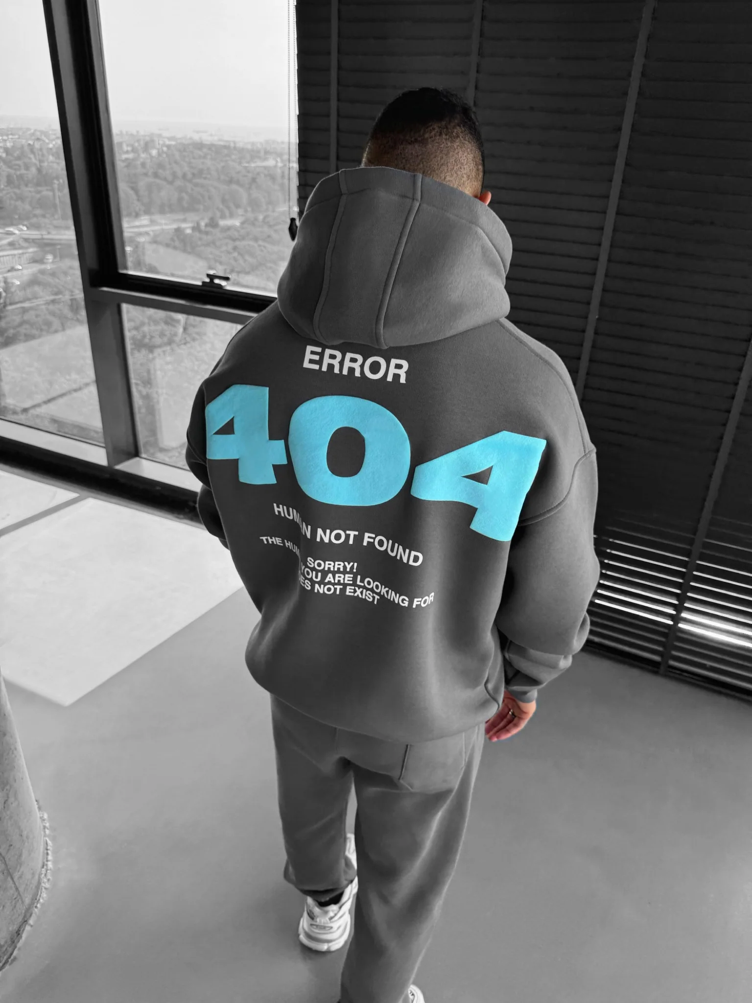 Oversize 404 Hoodie - Anthracite - Image 2