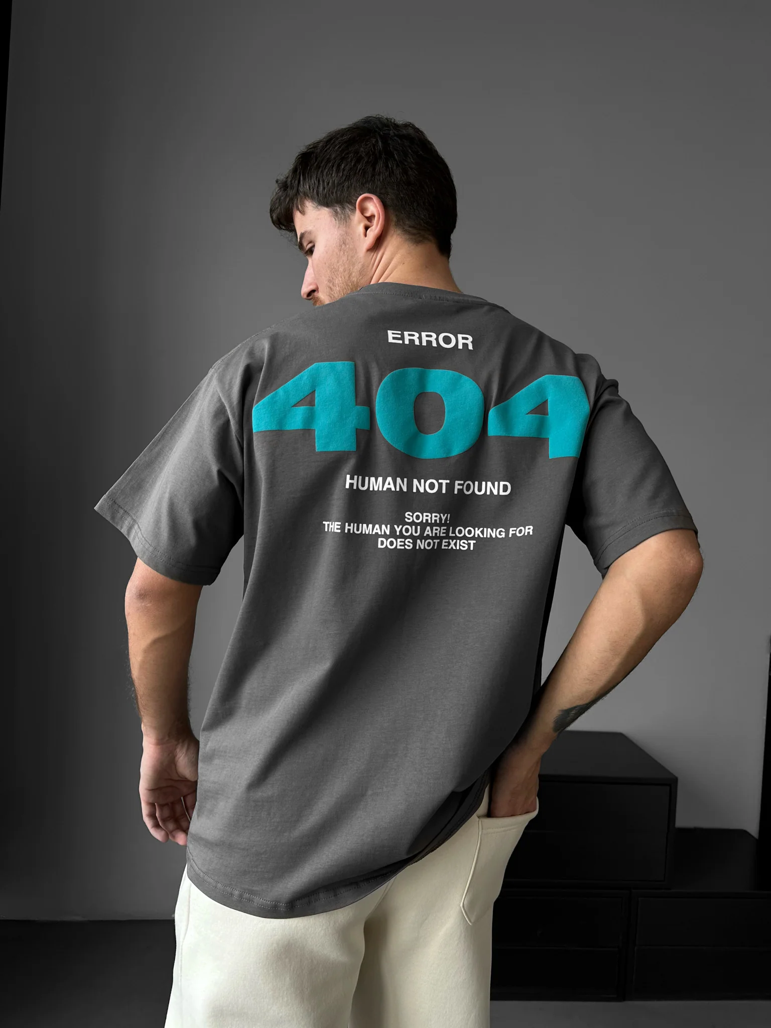 Oversize 404 T-shirt - Anthracite - Image 3