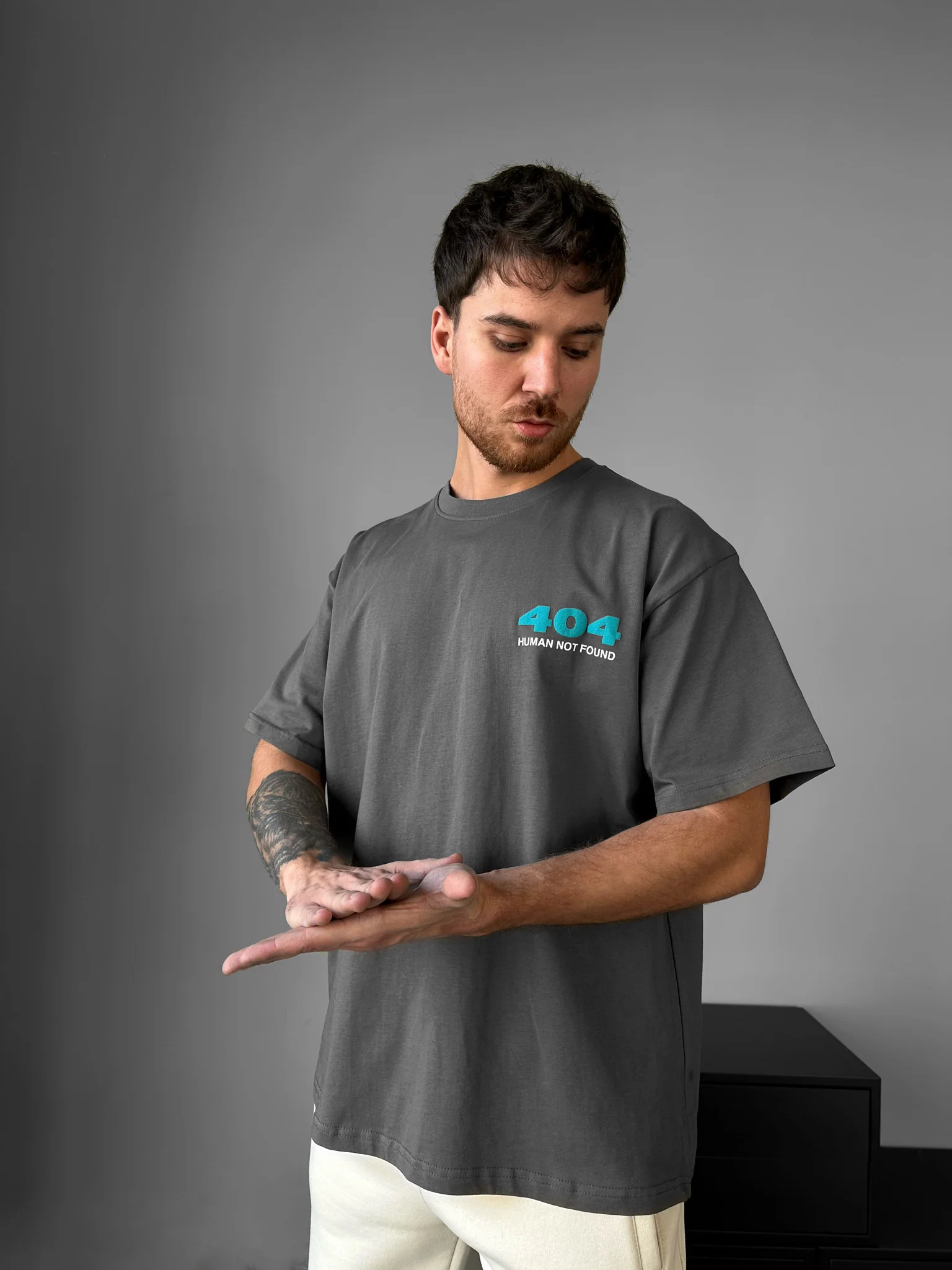 Oversize 404 T-shirt - Anthracite - Image 4