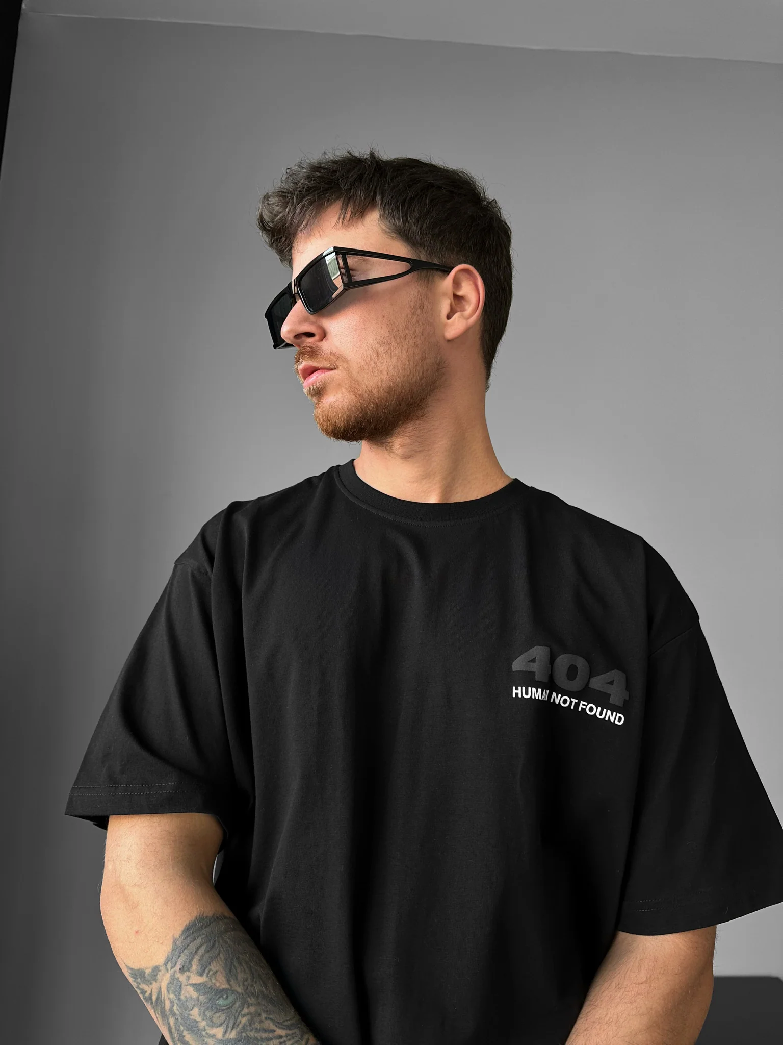Oversize 404 T-shirt - Black - Image 5