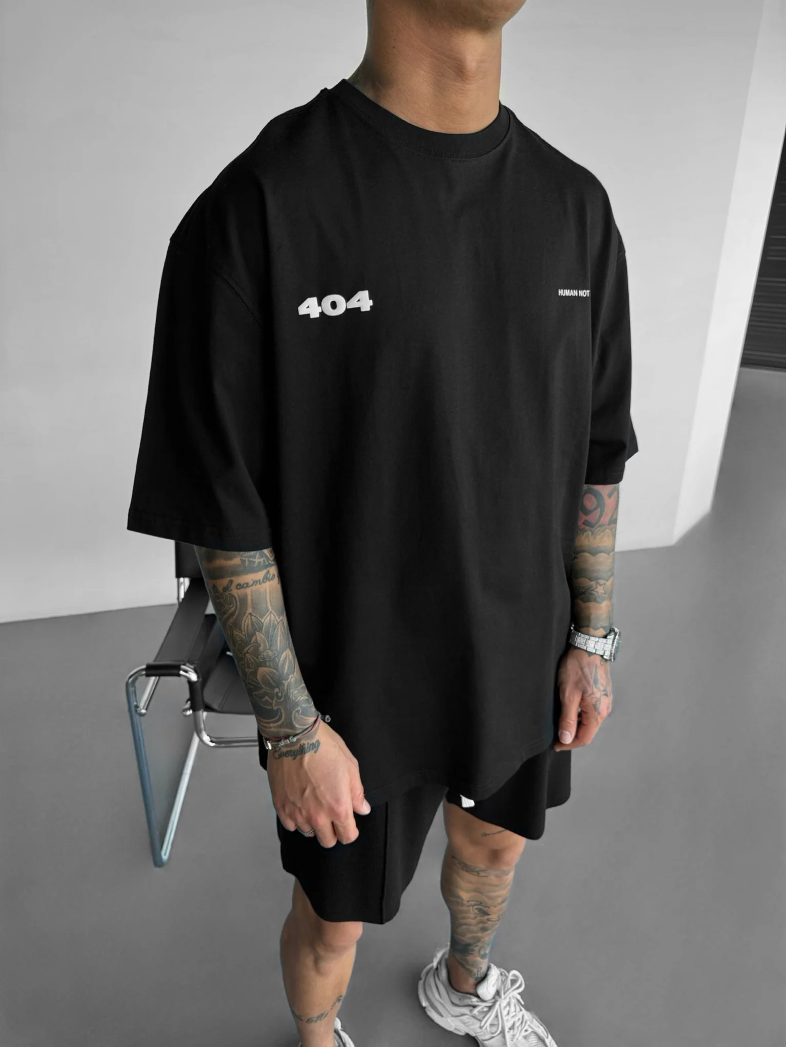 Oversize 404 T-shirt - Black - Image 4