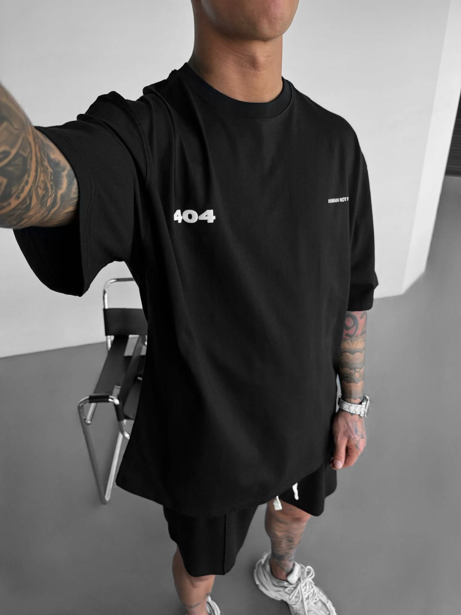Oversize 404 T-shirt - Black - Image 5