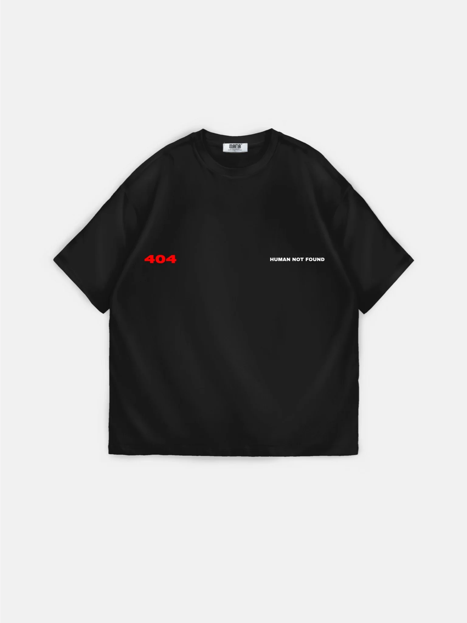 Oversize 404 T-shirt - Black and Red - Image 7