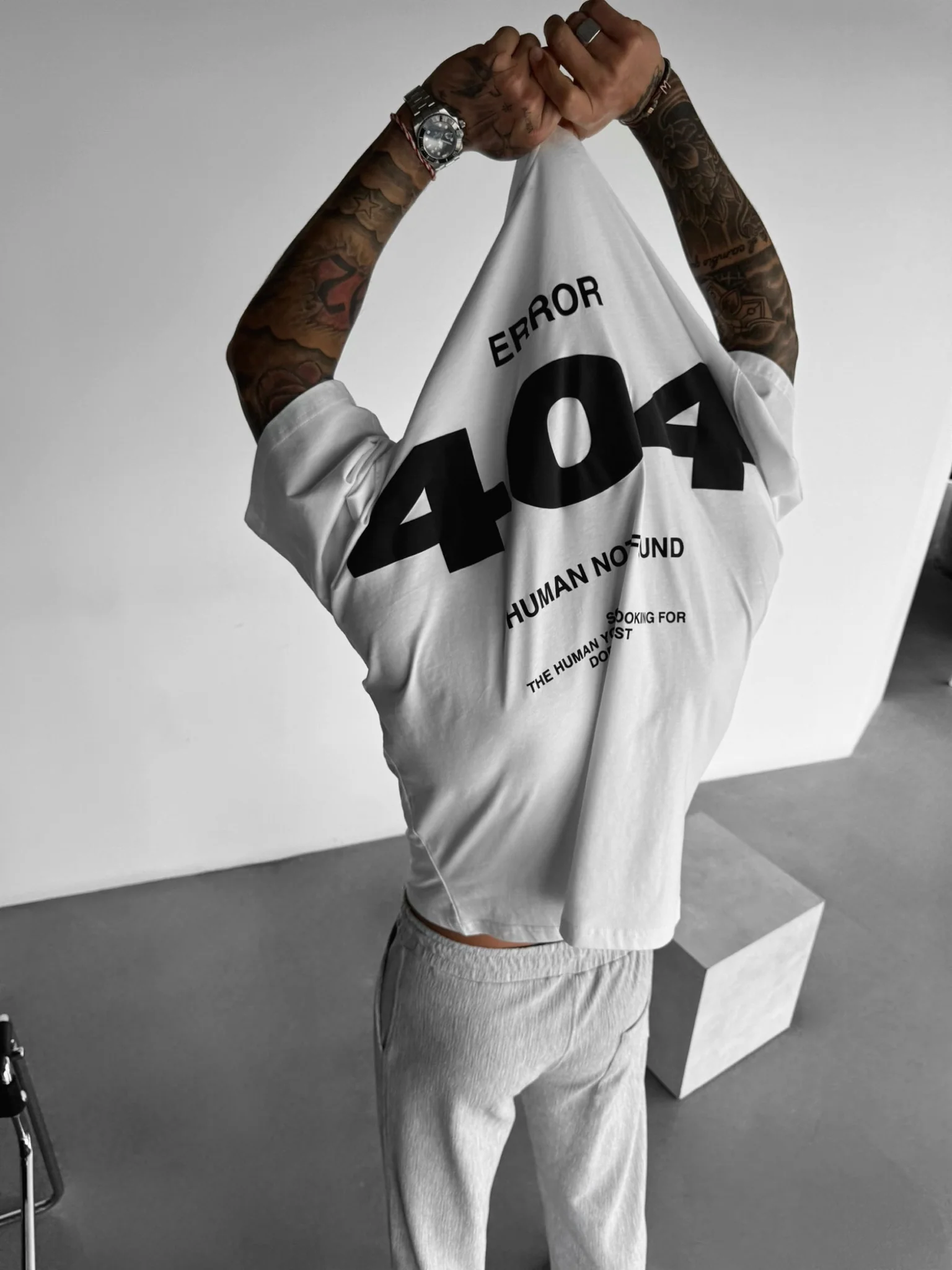 Oversize 404 T-shirt - Ecru - Image 2