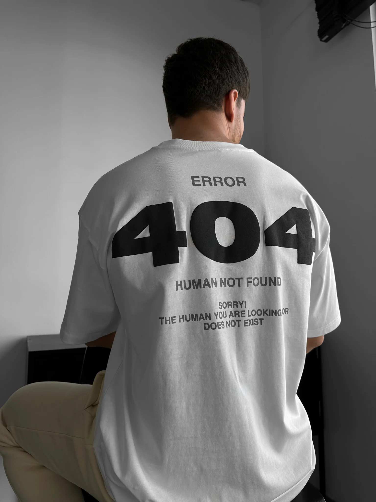 Oversize 404 T-shirt - Ecru - Image 3
