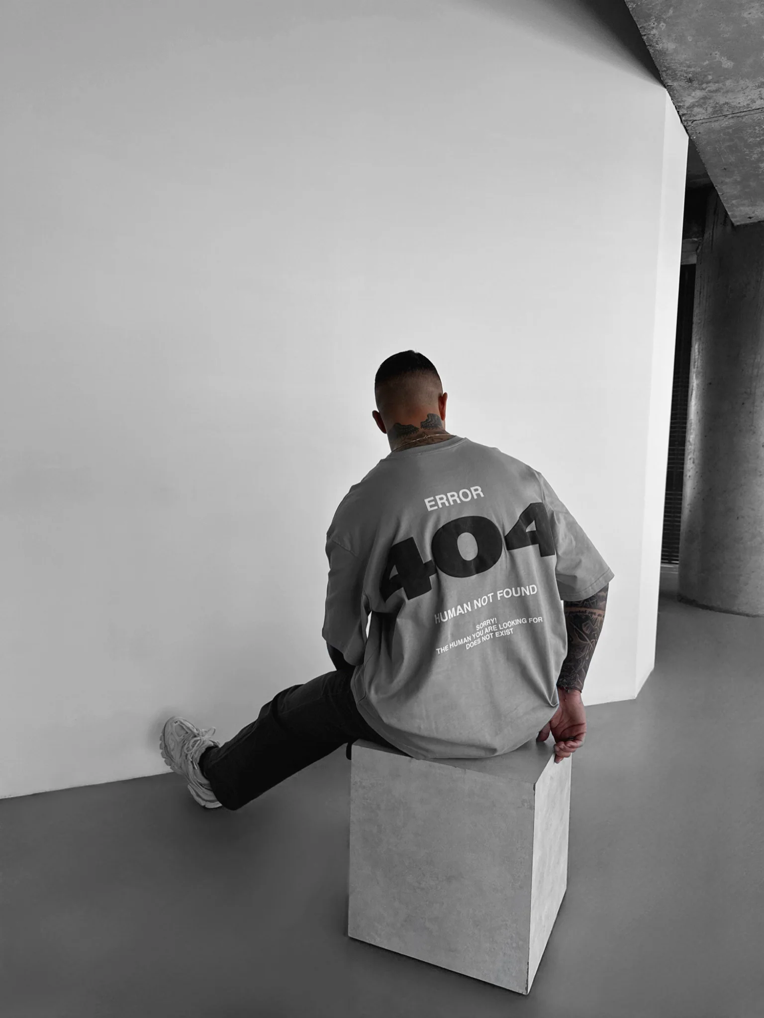 Oversize 404 T-shirt - Grey - Image 2