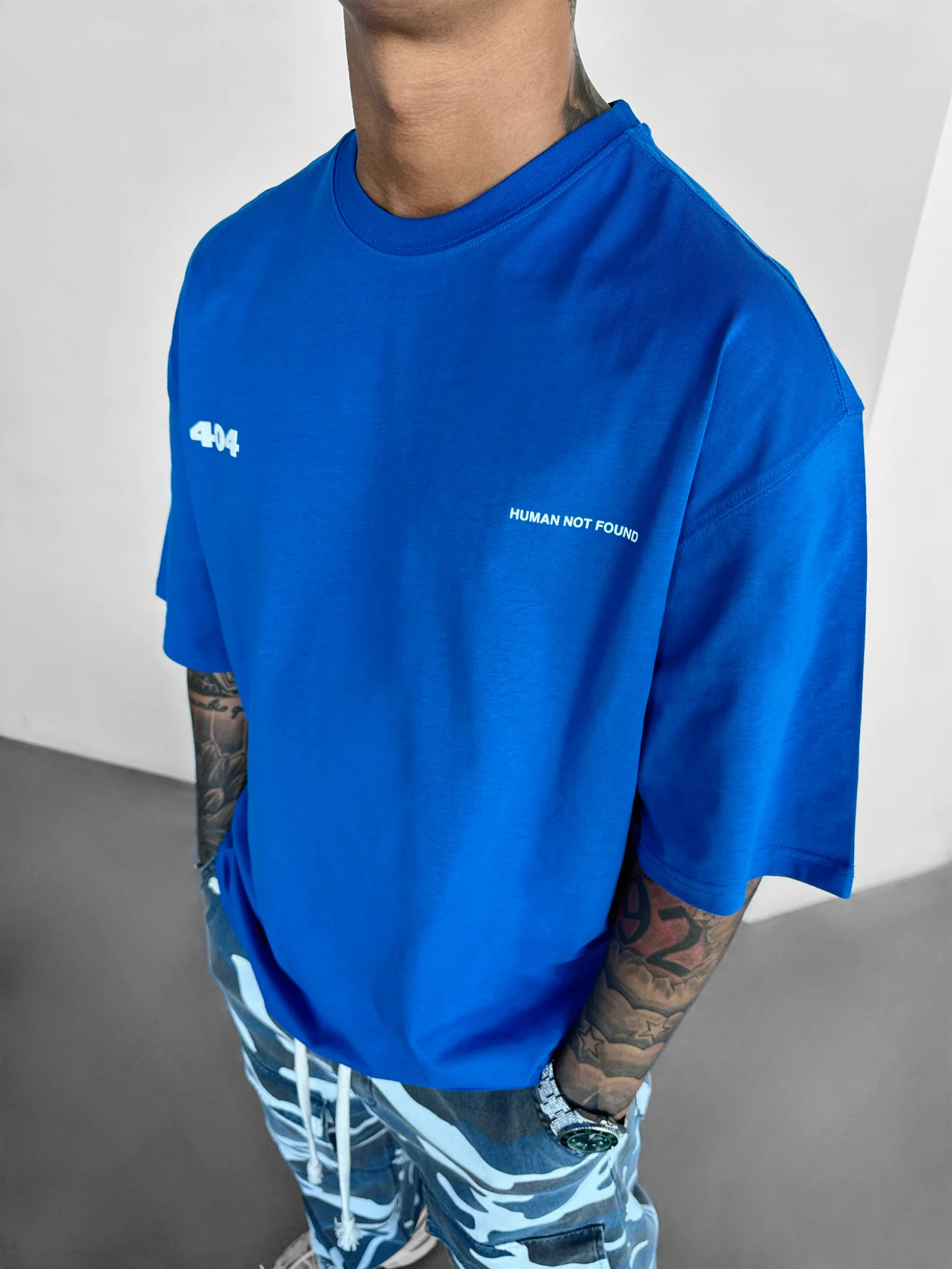 Oversize 404 T-shirt - Saks - Image 3