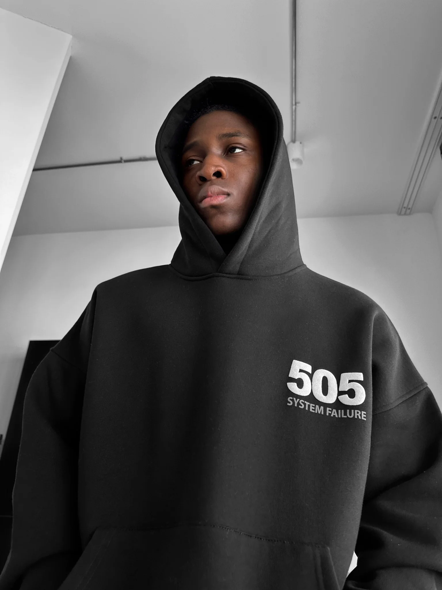 Oversize 505 Hoodie - Black - Image 4
