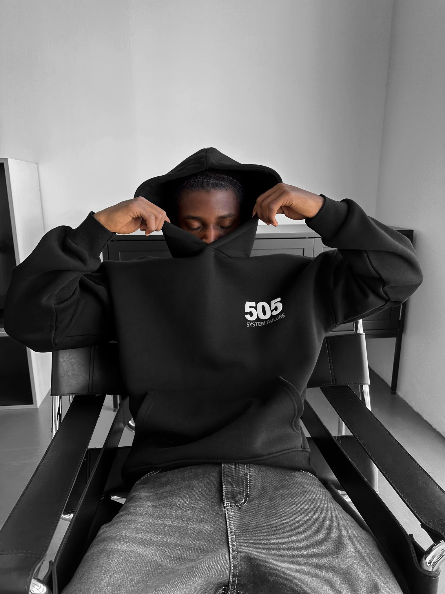 Oversize 505 Hoodie - Black - Image 8