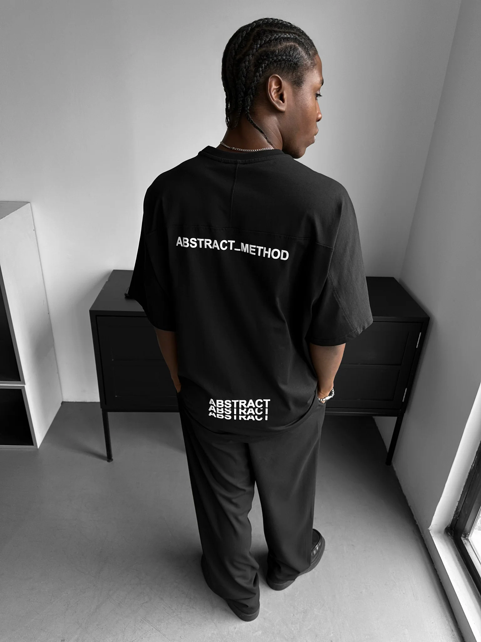 Oversize Abstract T-shirt - Black - Image 3