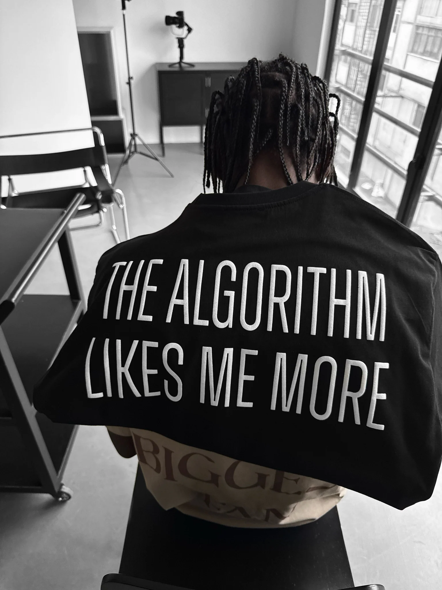 Oversize "Algorithm" T-Shirt - Black and White - Image 5