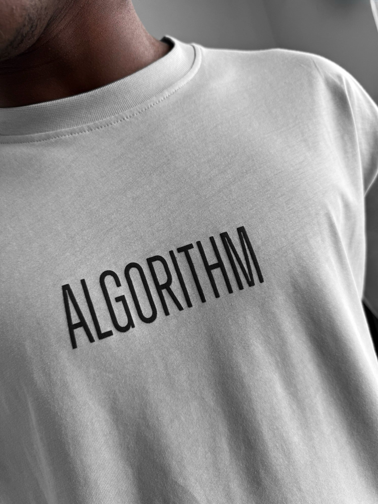 Oversize "Algorithm" T-Shirt - Grey - Image 2