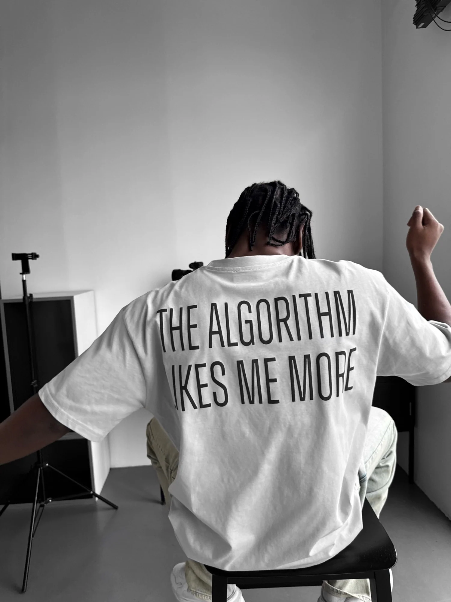 Oversize "Algorithm" T-Shirt - Grey - Image 5