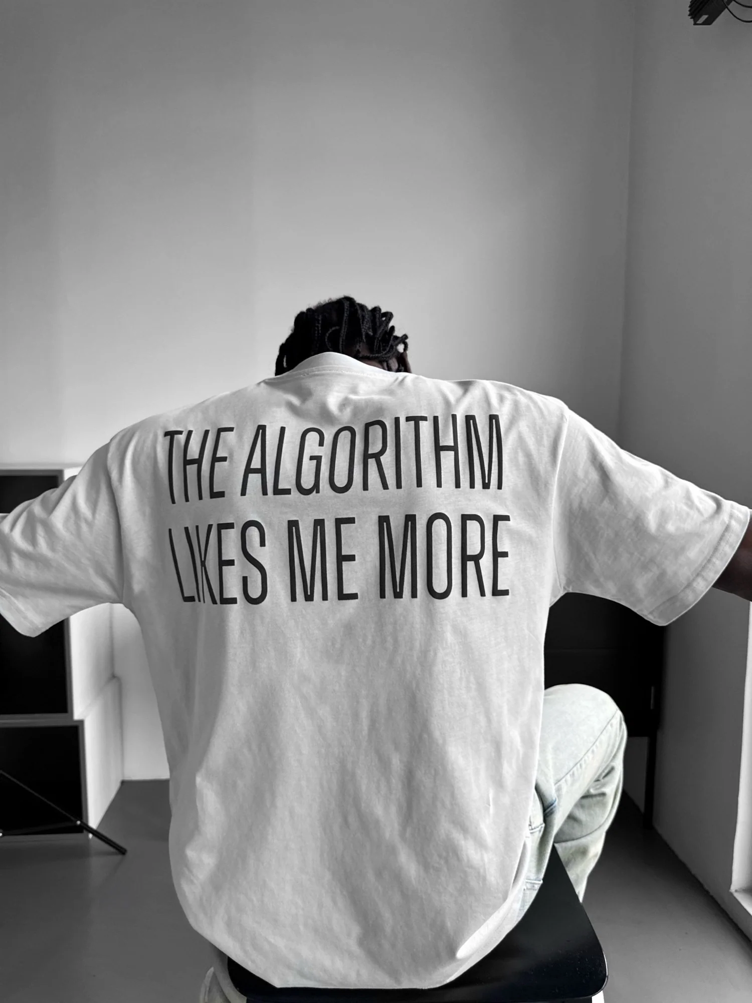 Oversize "Algorithm" T-Shirt - Grey - Image 6