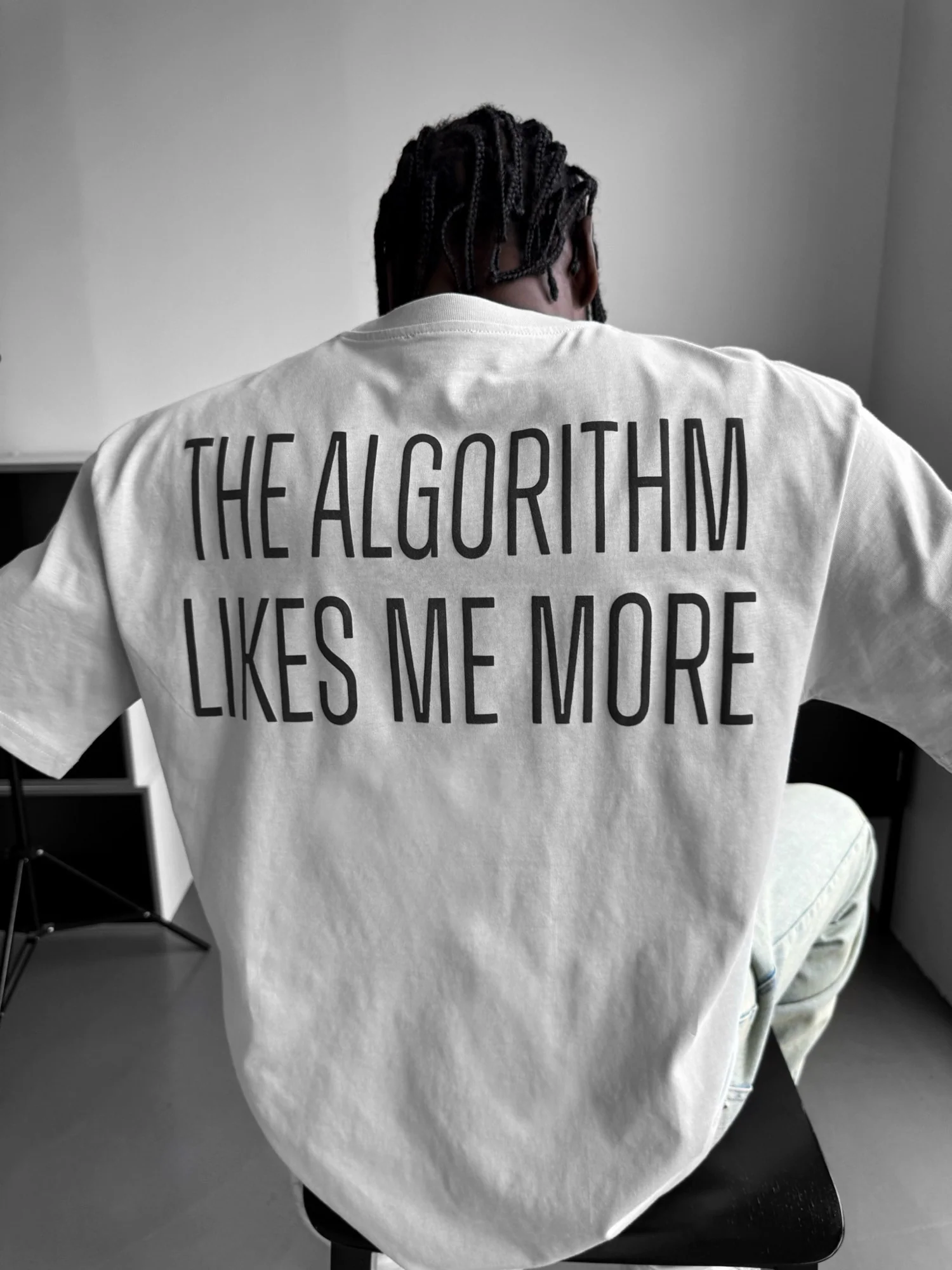 Oversize "Algorithm" T-Shirt - Grey - Image 7