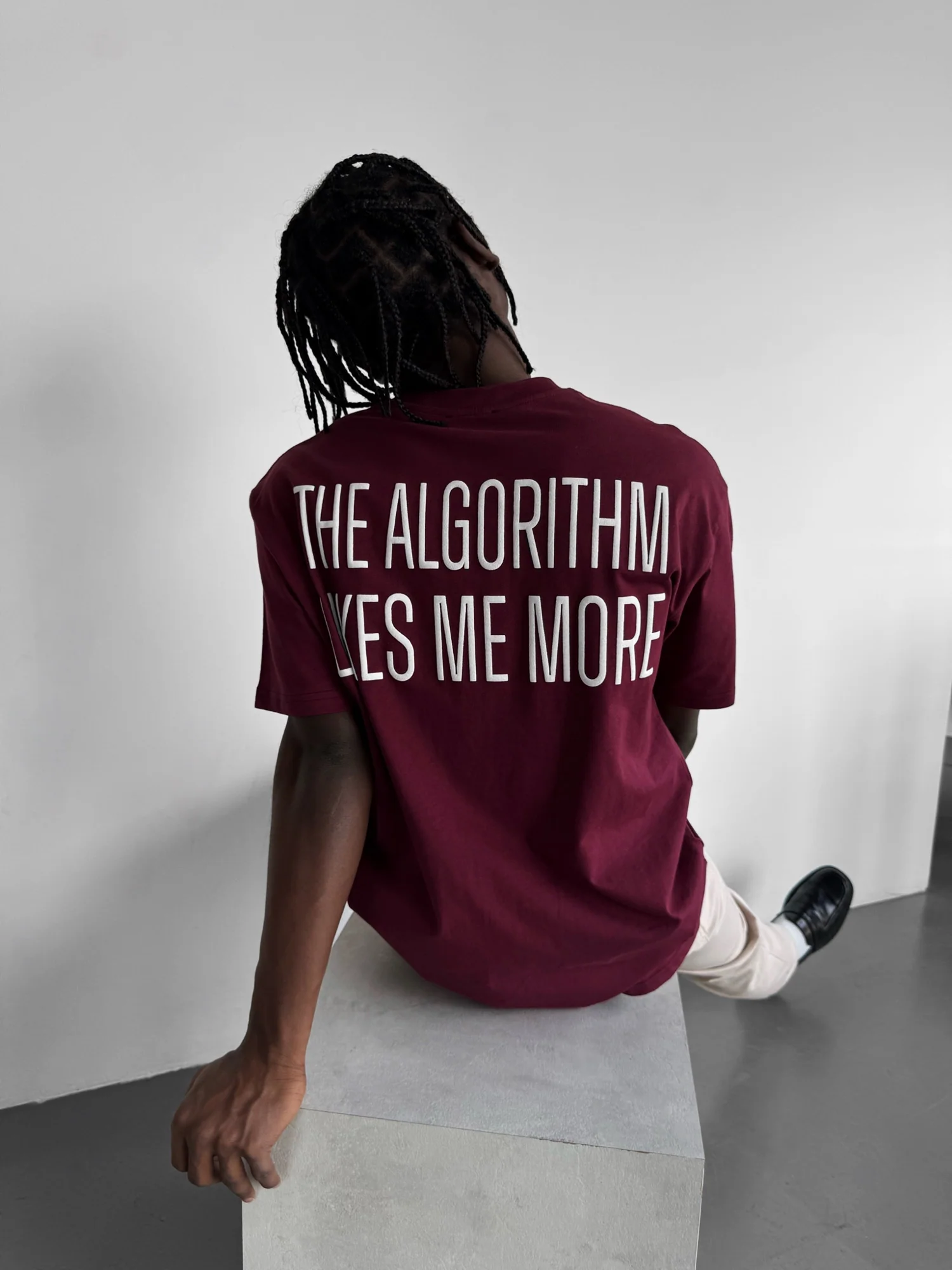 Oversize "Algorithm" T-Shirt - Port Royale - Image 3