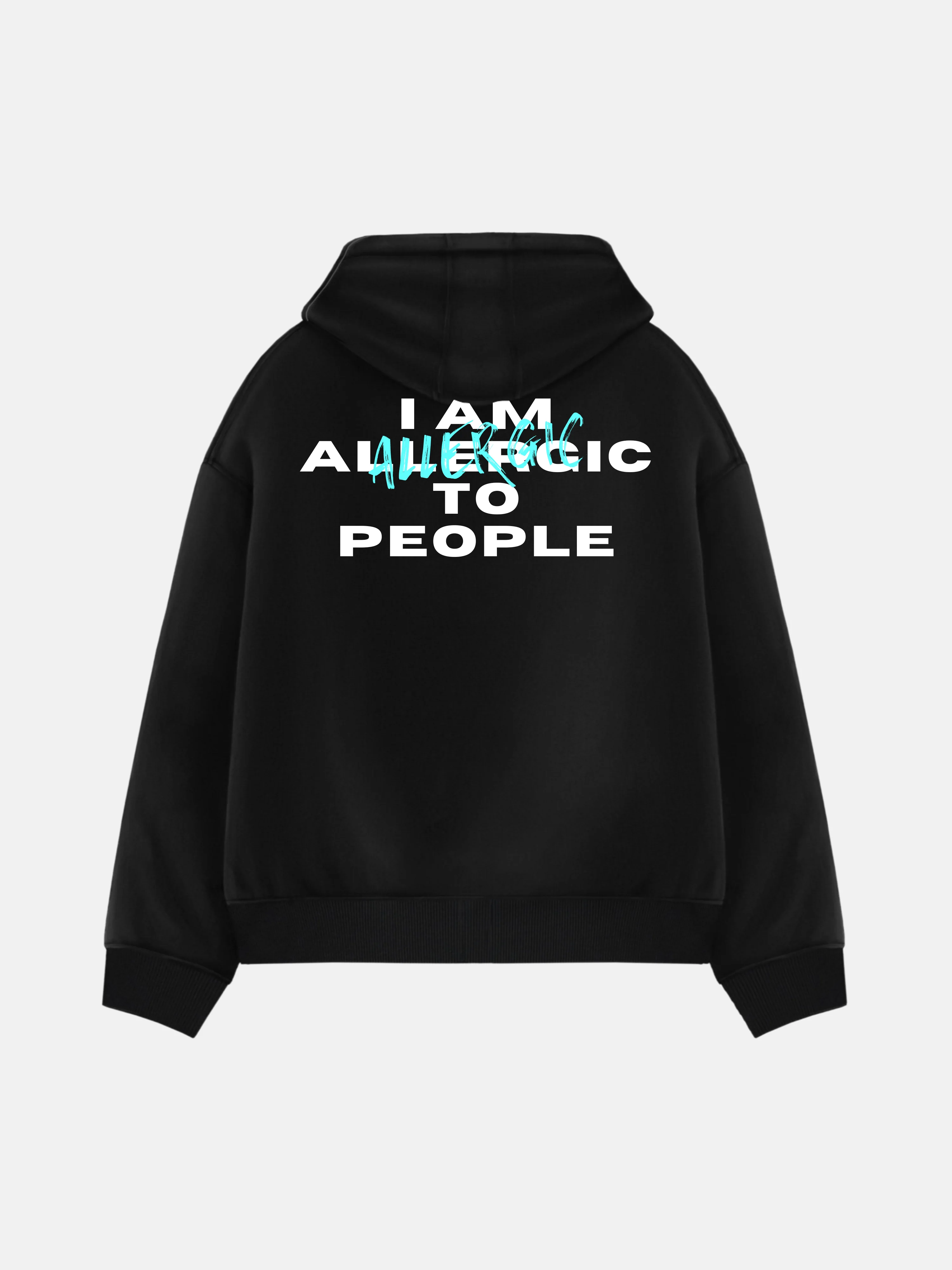 Oversize Allergic Hoodie - Black - Image 5